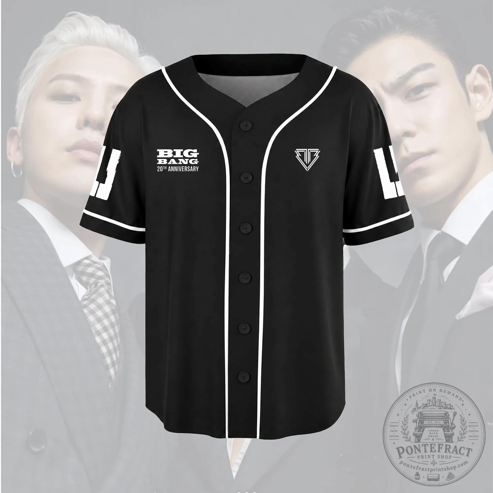 BIGBANG 20th Anniversary World Tour Black Baseball Jersey for Fans 8 BIGBANG 20th Anniversary World Tour Black Baseball Jersey for Fans