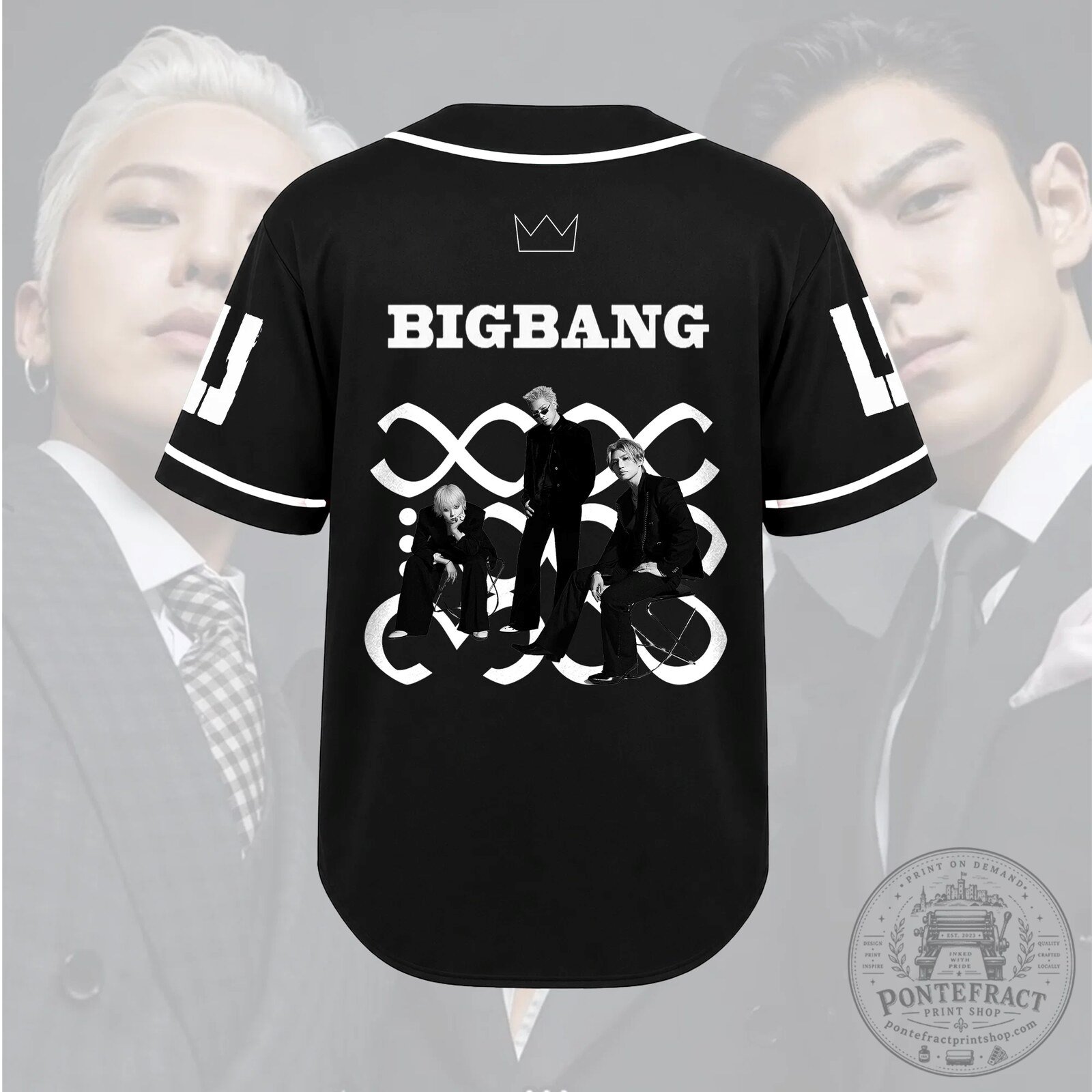 BIGBANG 20th Anniversary World Tour Black Baseball Jersey for Fans 9 BIGBANG 20th Anniversary World Tour Black Baseball Jersey for Fans