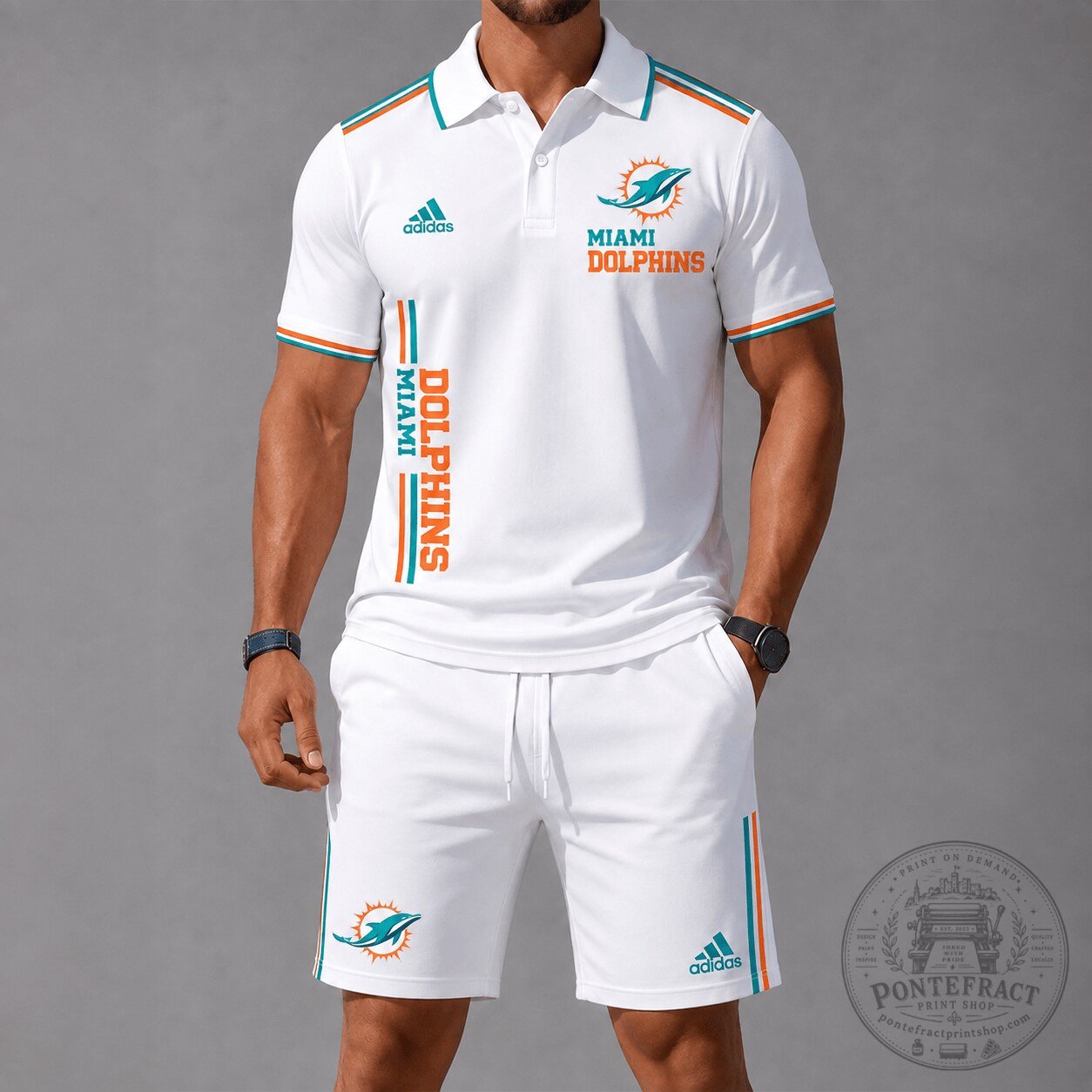 Miami Dolphins National Football League White Polo Shirt