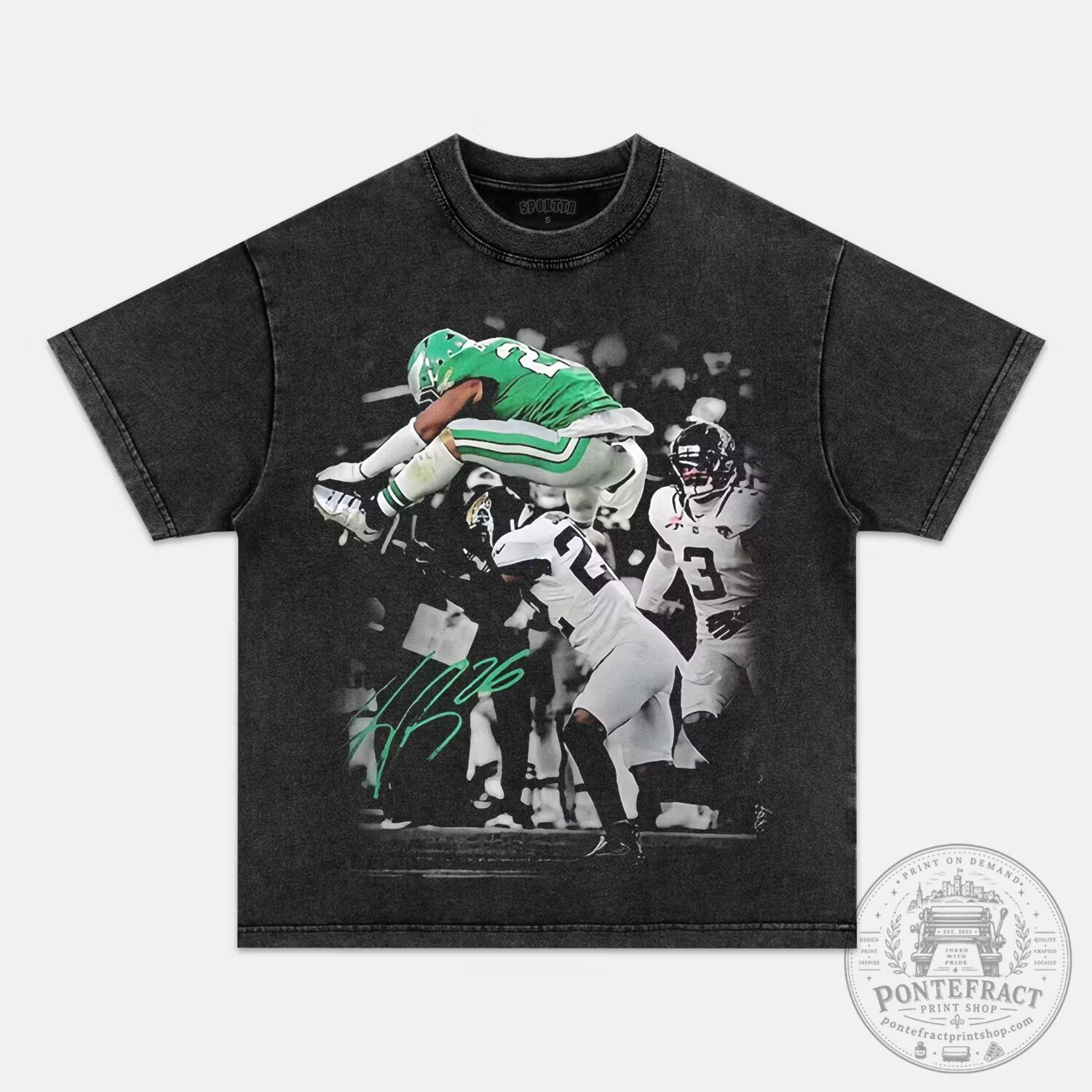 Saquon Barkley Football Player Graphic Design T-Shirt
