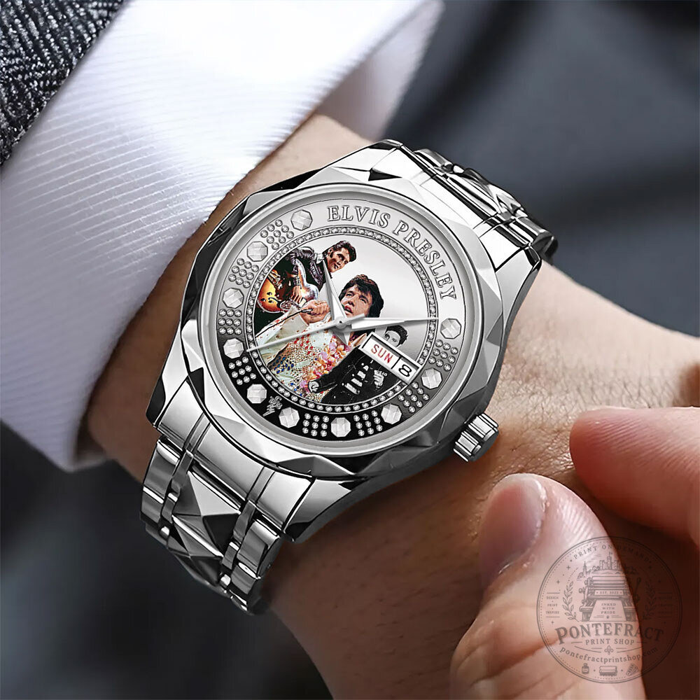 Elvis Presley Diamond Bezel Stainless Steel Watch for Men and Women 11 Elvis Presley Diamond Bezel Stainless Steel Watch for Men and Women