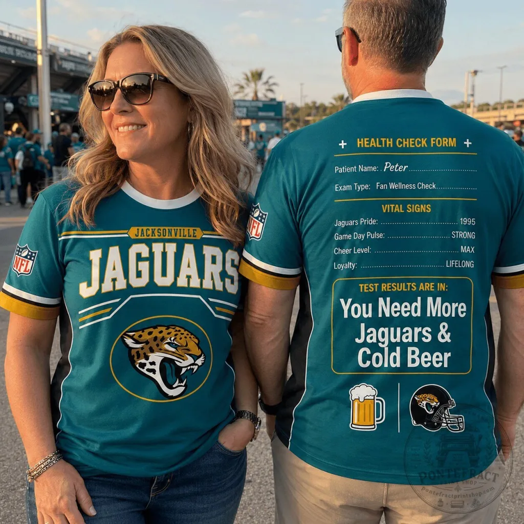 Jacksonville Jaguars Football Fan Wellness Check Graphic T-Shirt