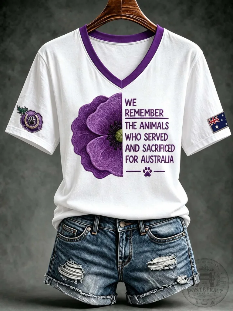 Nürnberg Ice Tigers DEL Christmas Bracelet Custom Name Gift For Fan 33 Australian Remembrance Day Purple Poppy Animals Served Sacrifice V-Neck T-Shirt