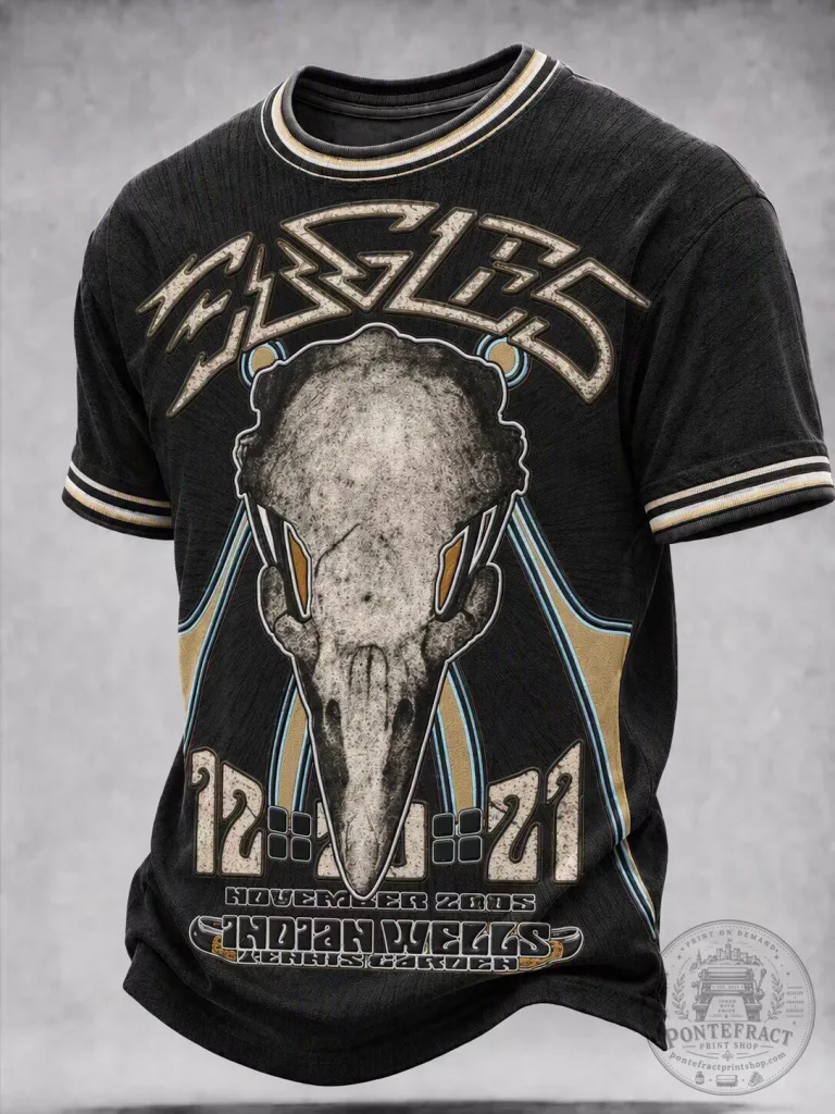 ..WAS New Shoe New Season Personalization Limited Edition + Selling Out Fast (Best seller) 29 The Eagles Band Tour Concert Raven Skull Graphic T-Shirt