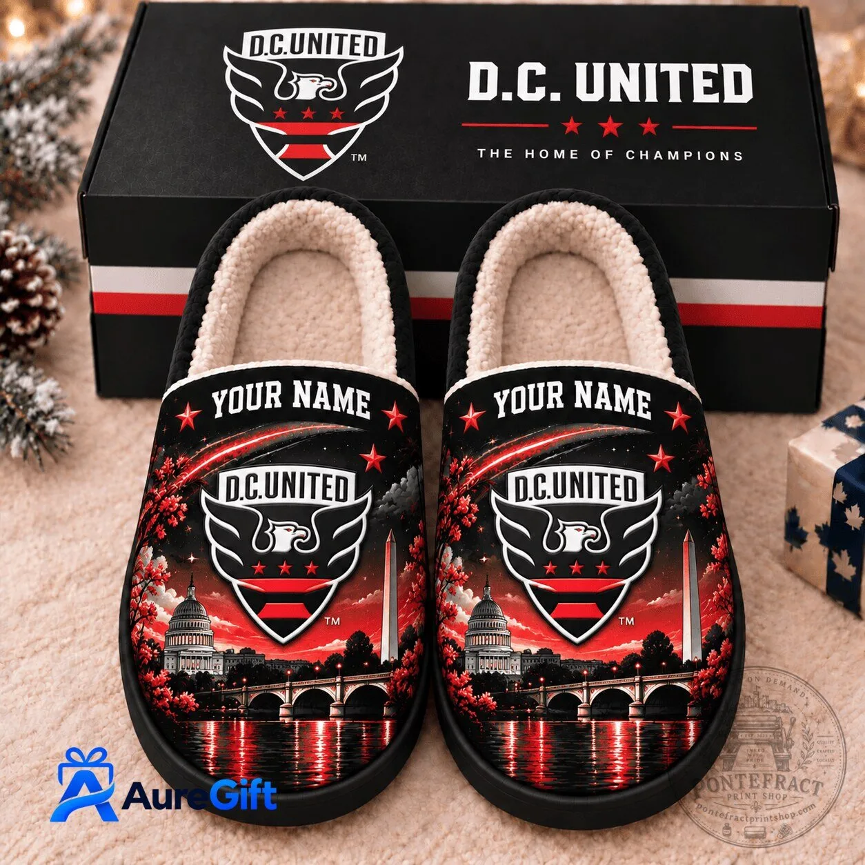 D.C. United Major League Soccer Personalized Slippers