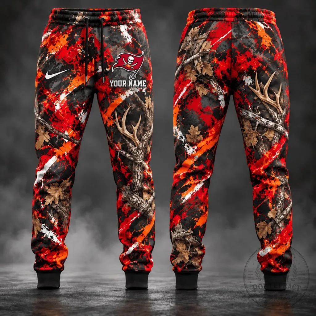 Tampa Bay Buccaneers Hunting Camouflage Personalized Jogger Pants Tampa Bay Buccaneers Hunting Camouflage Personalized Jogger Pants