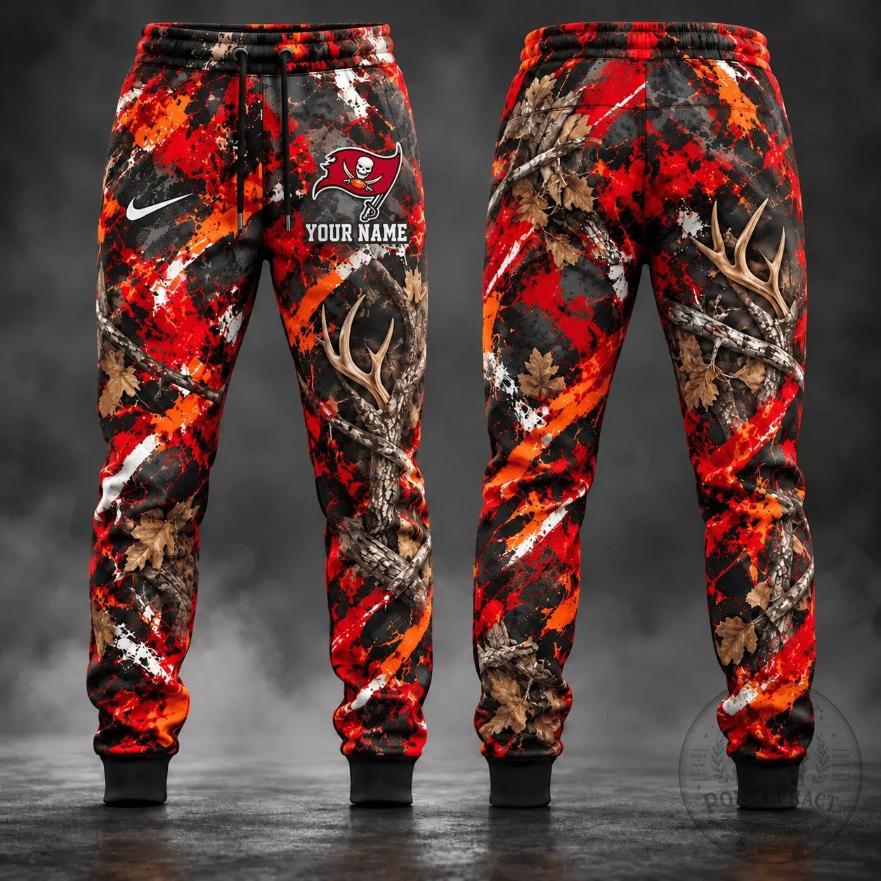Tampa Bay Buccaneers Hunting Camouflage Personalized Jogger Pants