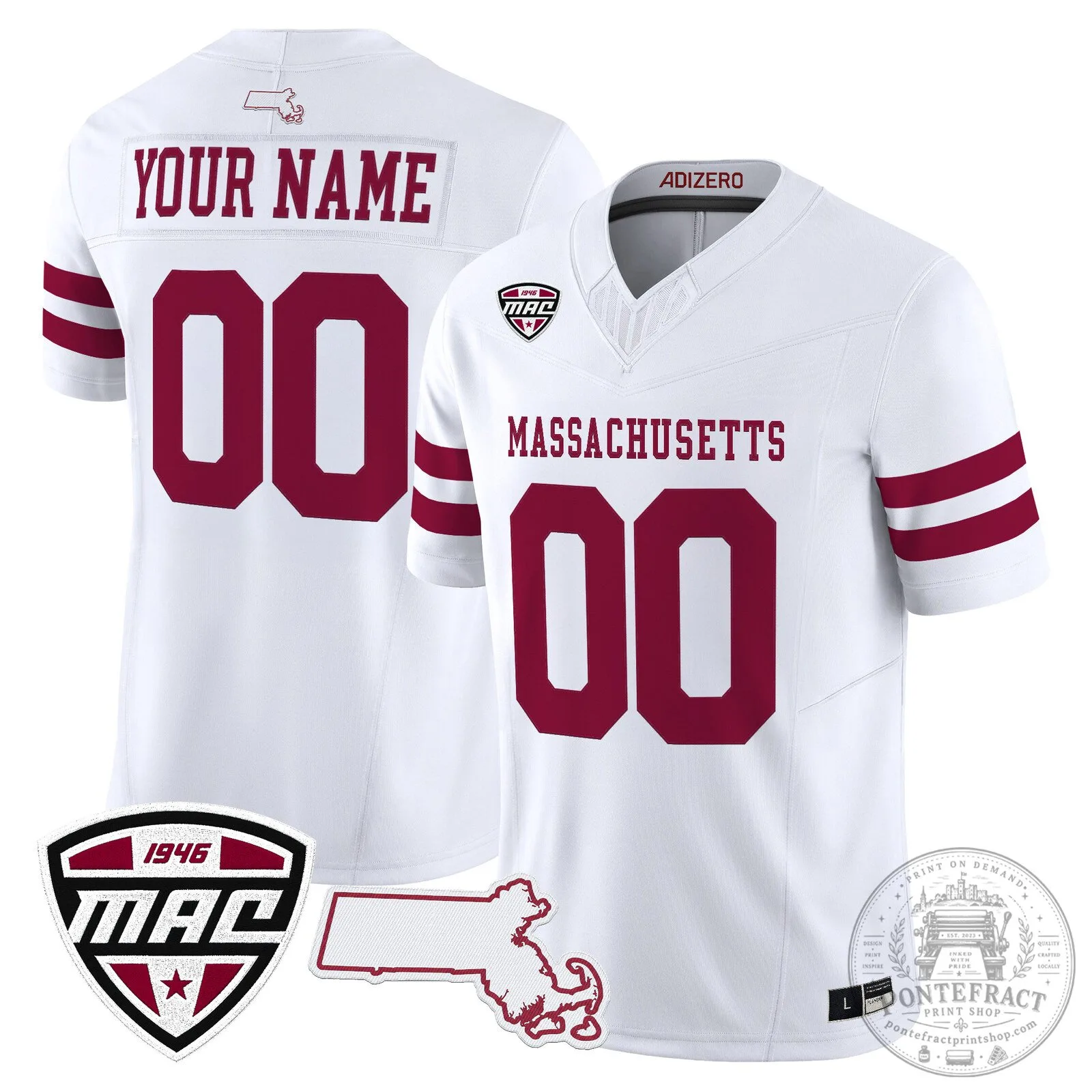 Massachusetts Minutemen Custom Football Jersey 5 Massachusetts Minutemen Custom Football Jersey