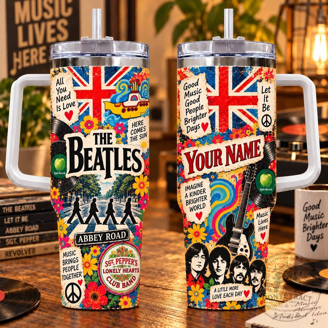 The Beatles Abbey Road Personalized Stainless Steel Tumbler