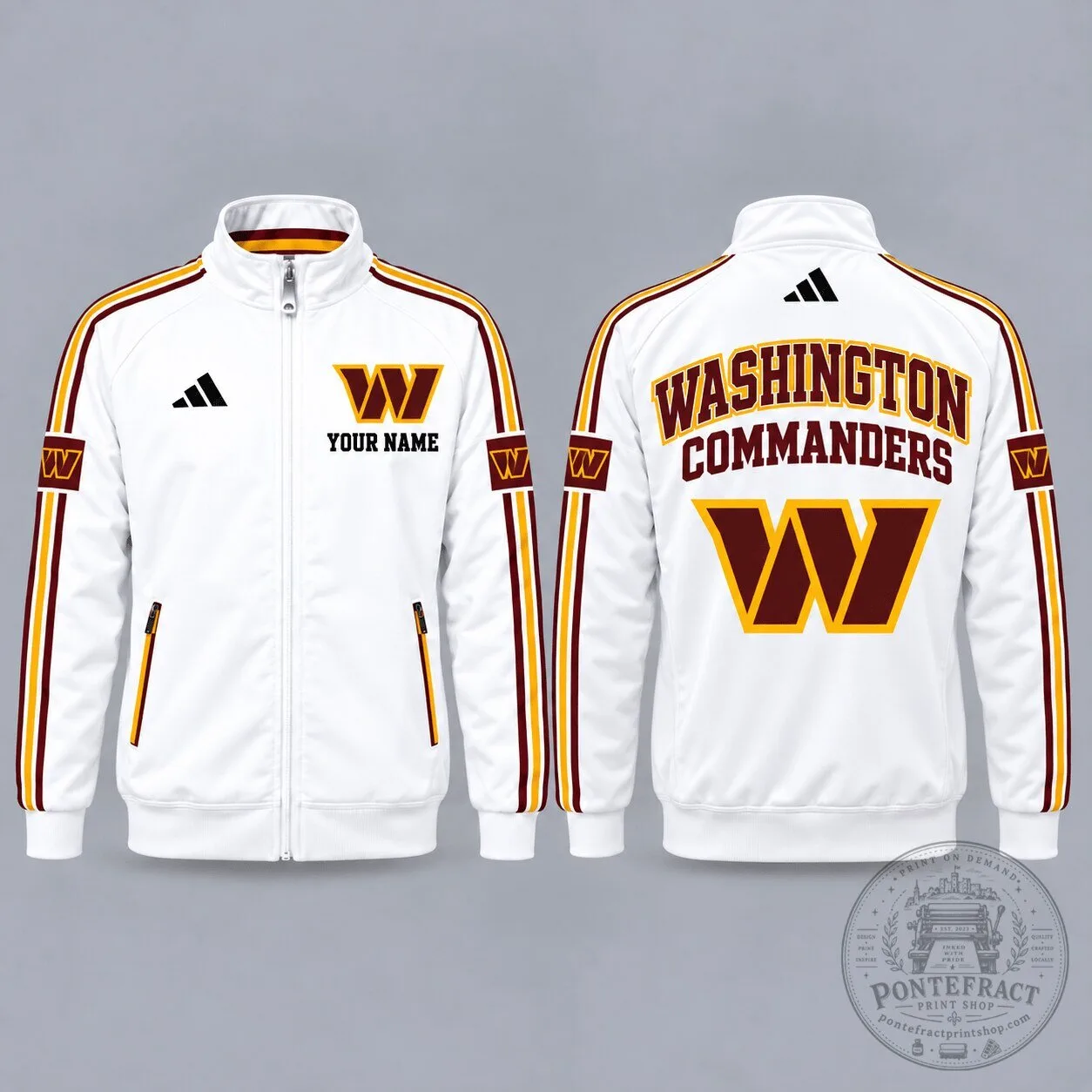 Washington Commanders National Football League Personalized Full-Zip Casual Jacket