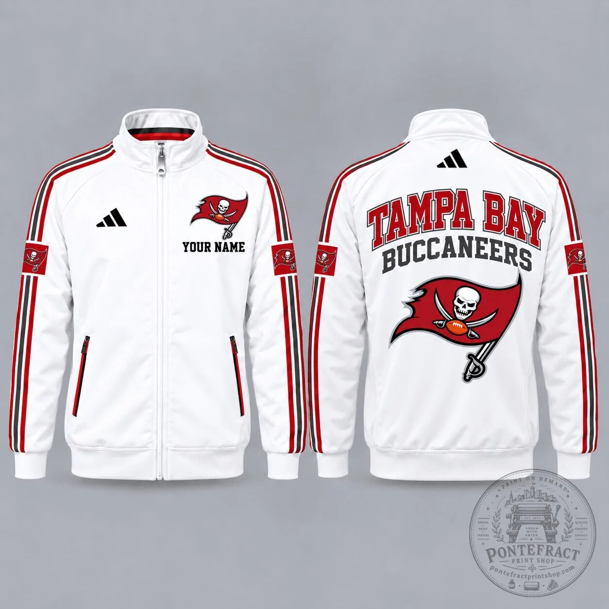 Tampa Bay Buccaneers Personalized Full-Zip Casual Jacket for Men and Women