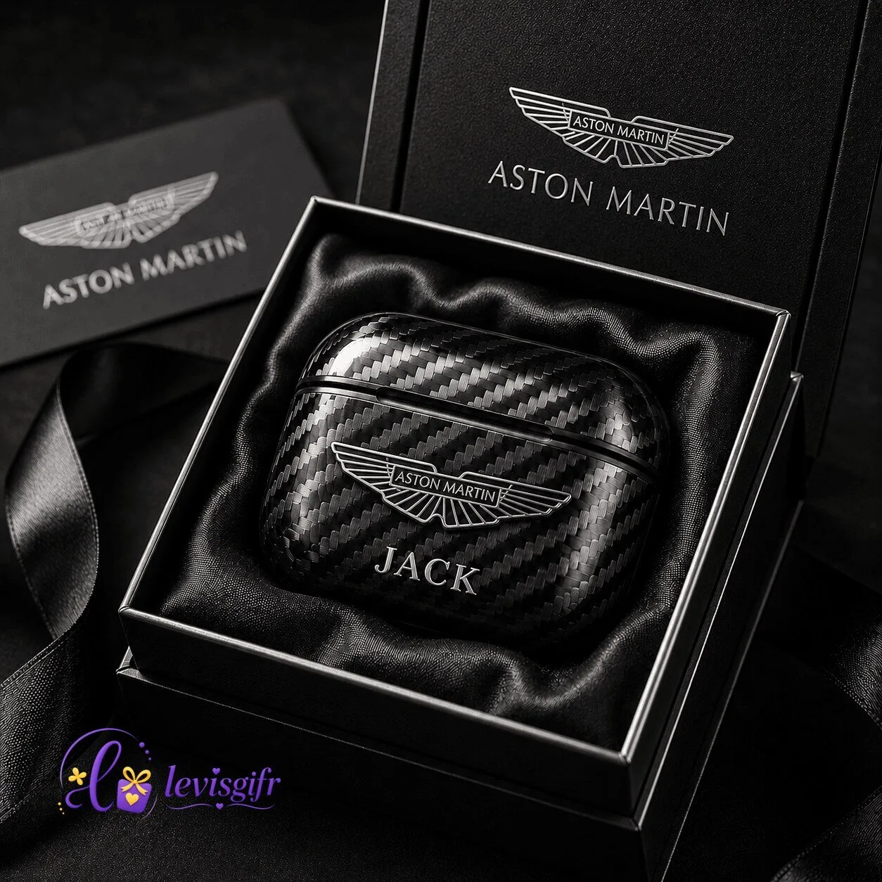 Aston Martin Formula One Personalized Carbon Fiber AirPods Pro Case