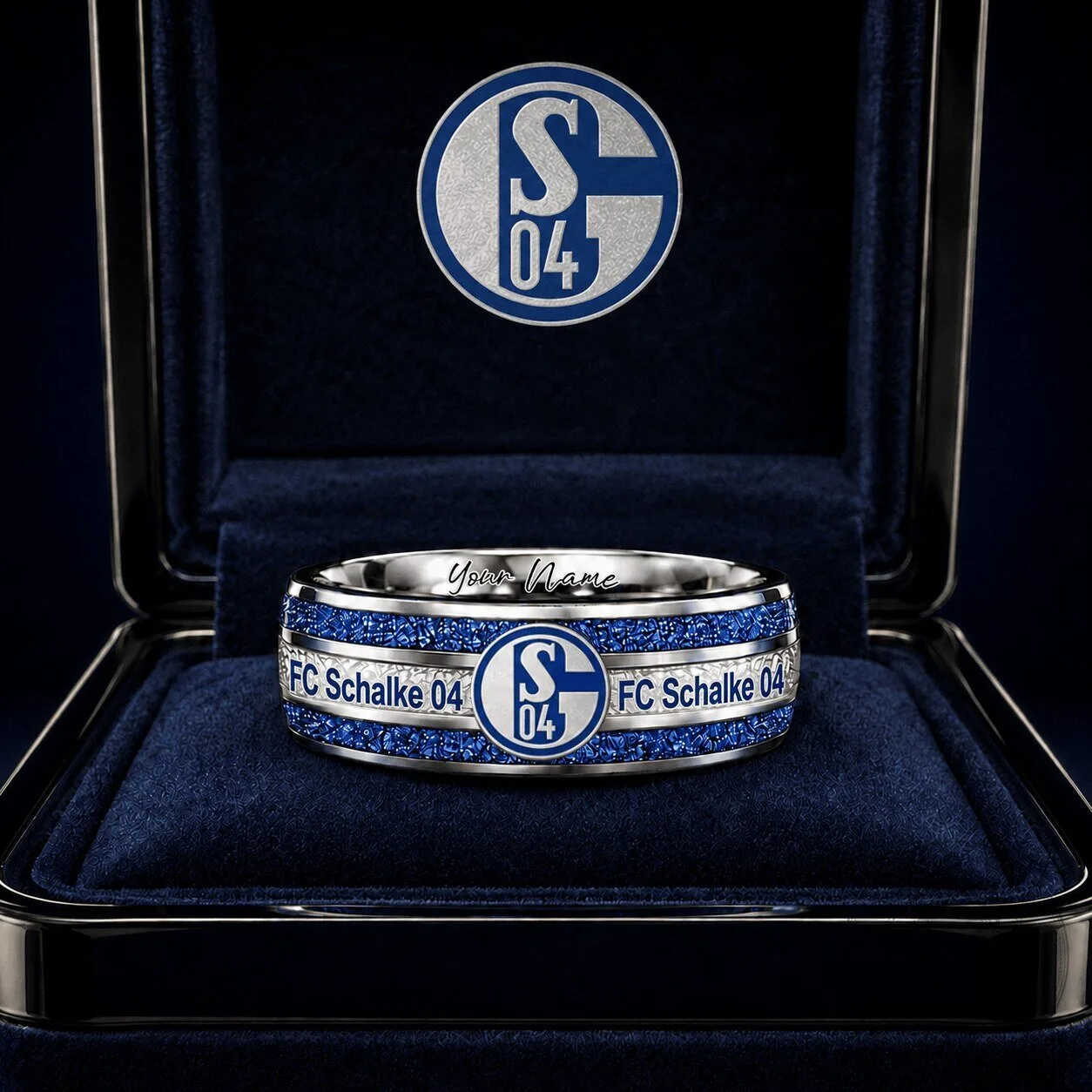 Schalke 04 Bundesliga Football Club Custom Engraved Ring