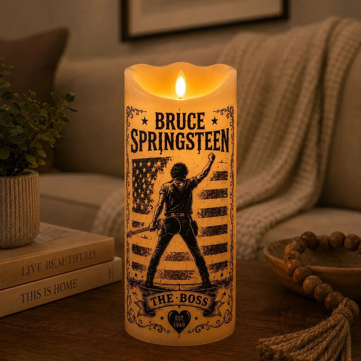 Bruce Springsteen Born to Run The Boss Flameless LED Candle