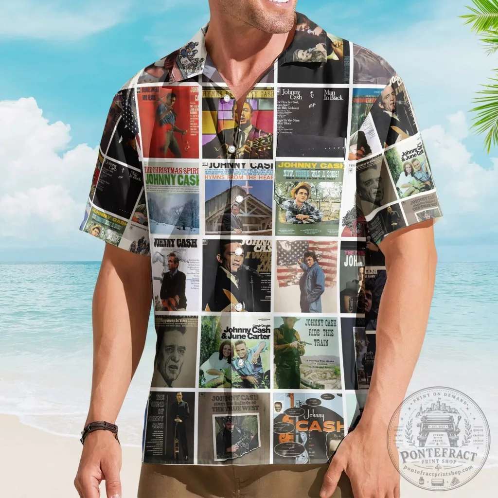 Country Music Johnny Cash Album Covers Hawaiian Shirt Country Music Johnny Cash Album Covers Hawaiian Shirt