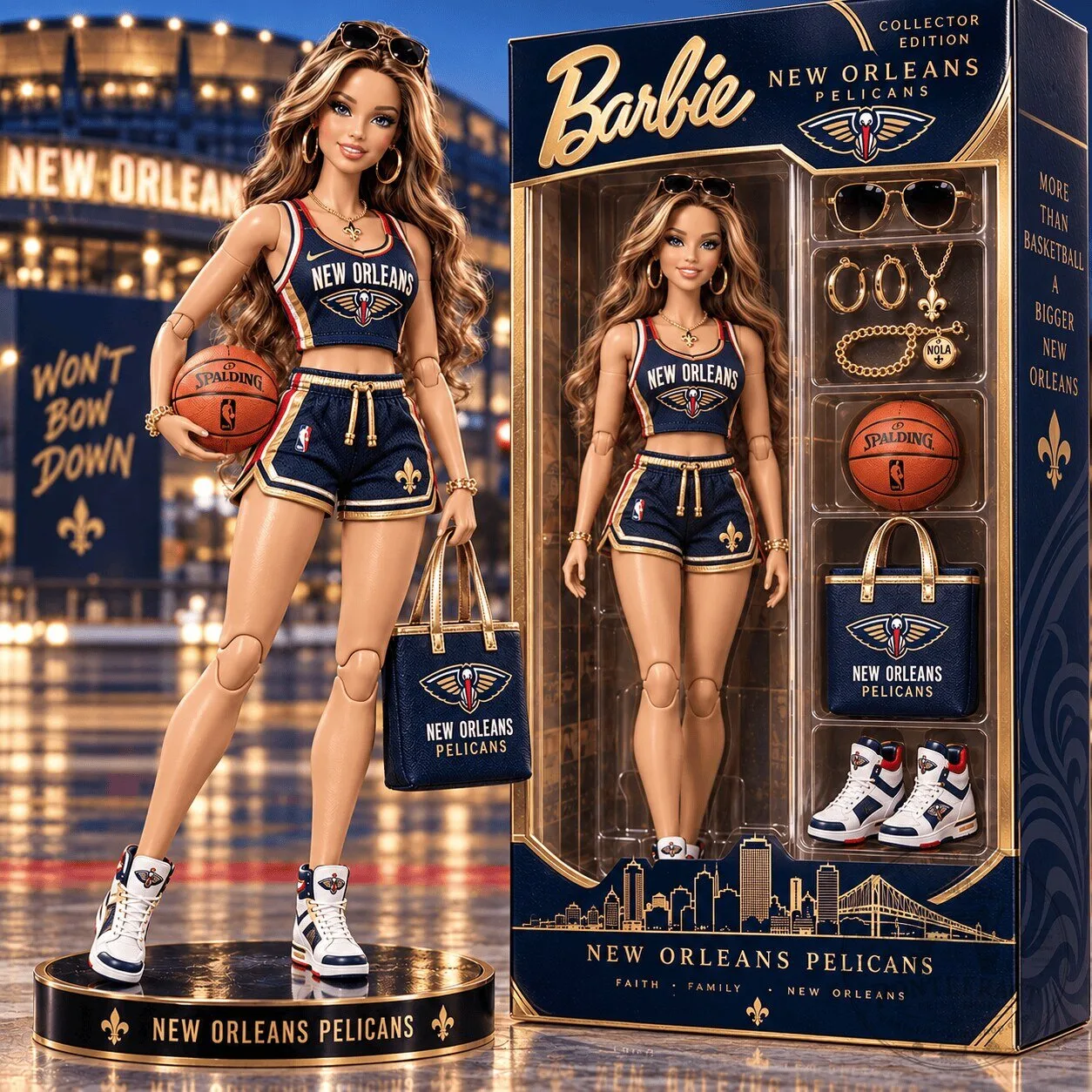 New Orleans Pelicans Barbie Doll Collector Edition 2 New Orleans Pelicans Barbie Doll Collector Edition