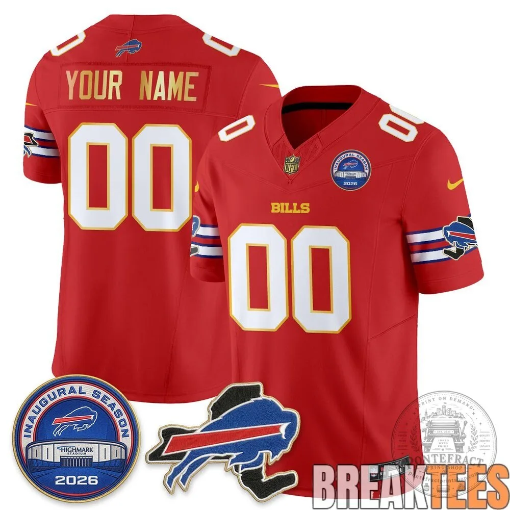 Buffalo Bills 2026 Inaugural Season Custom Football Jersey 15 Buffalo Bills 2026 Inaugural Season Custom Football Jersey