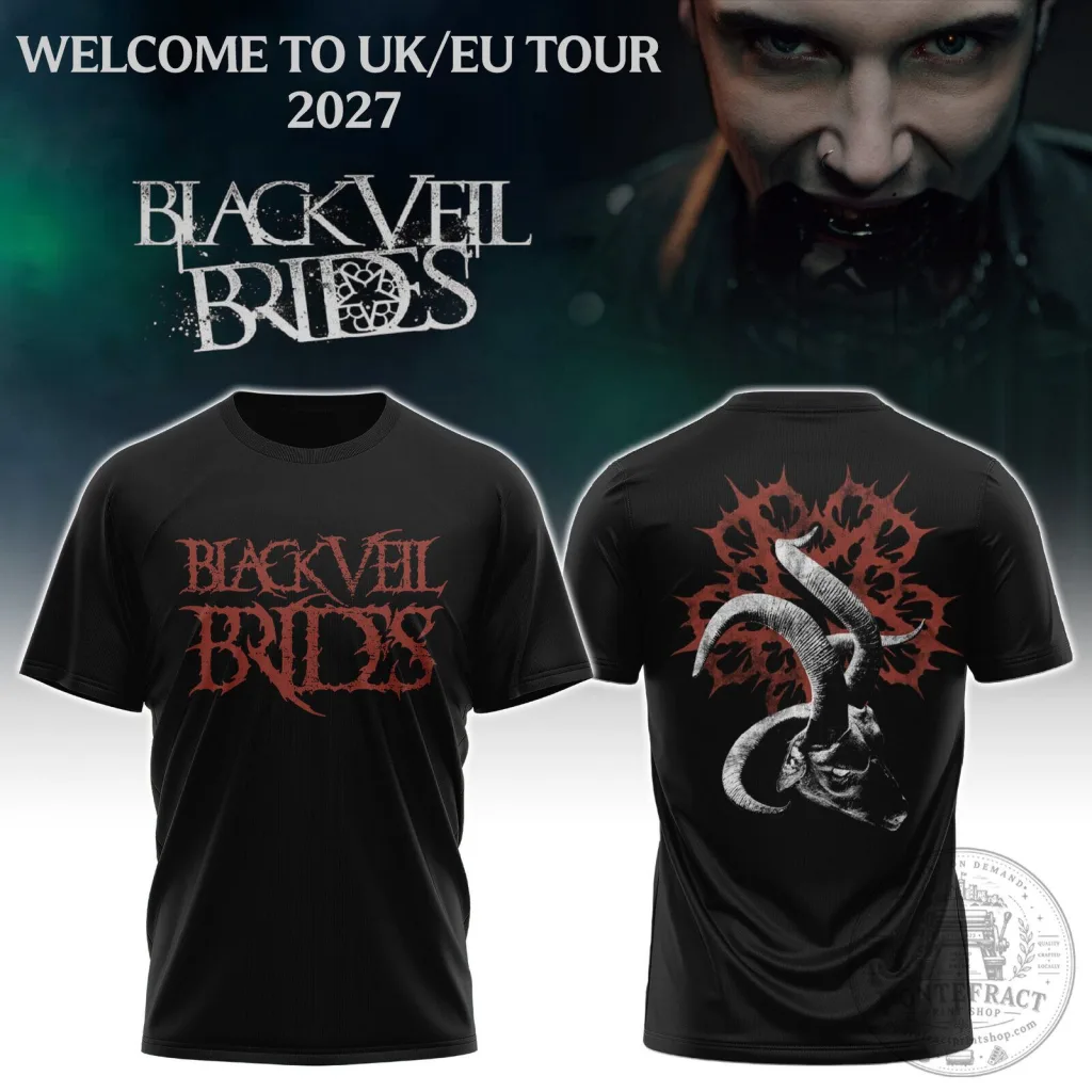 Black Veil Brides Band Logo Gothic Rock Music T-Shirt Black Veil Brides Band Logo Gothic Rock Music T-Shirt