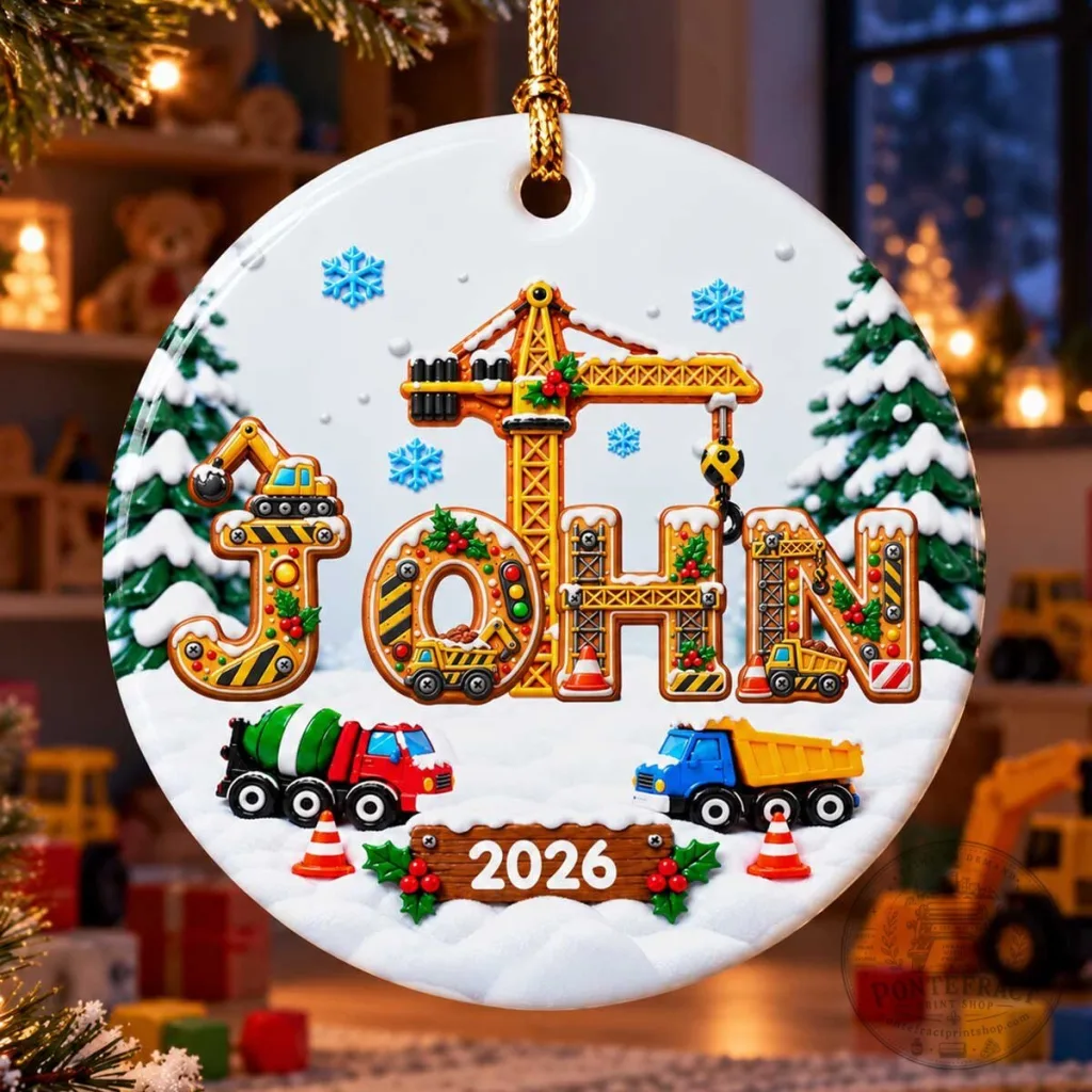 personalized-construction-truck-christmas-ornament-custom-name-boy-holiday-decoration-featured Personalized Construction Truck Christmas Ornament, Custom Name Boy Holiday Decoration