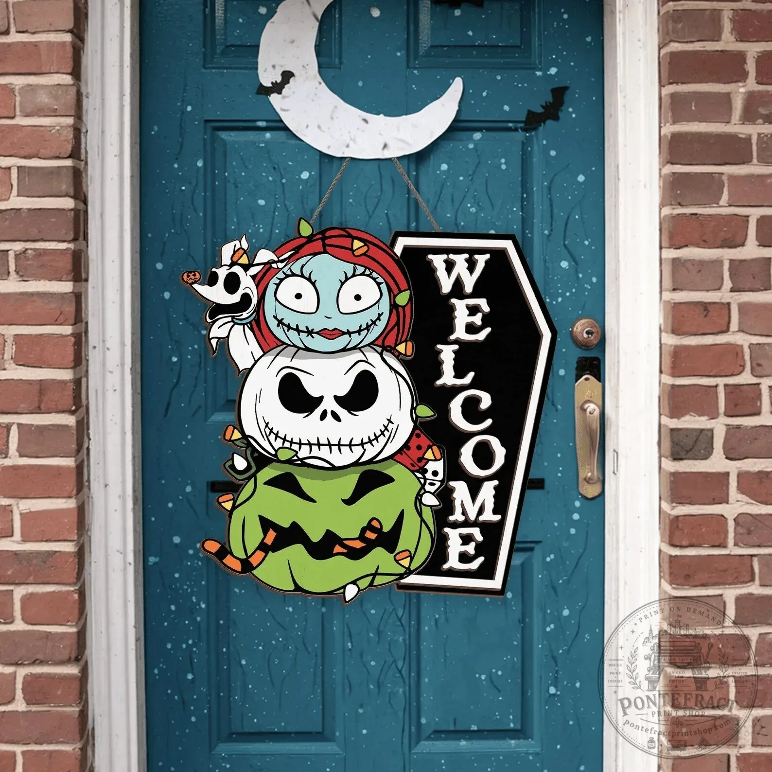 Nightmare Before Christmas Jack Skellington Sally Welcome Door Sign 9 Nightmare Before Christmas Jack Skellington Sally Welcome Door Sign