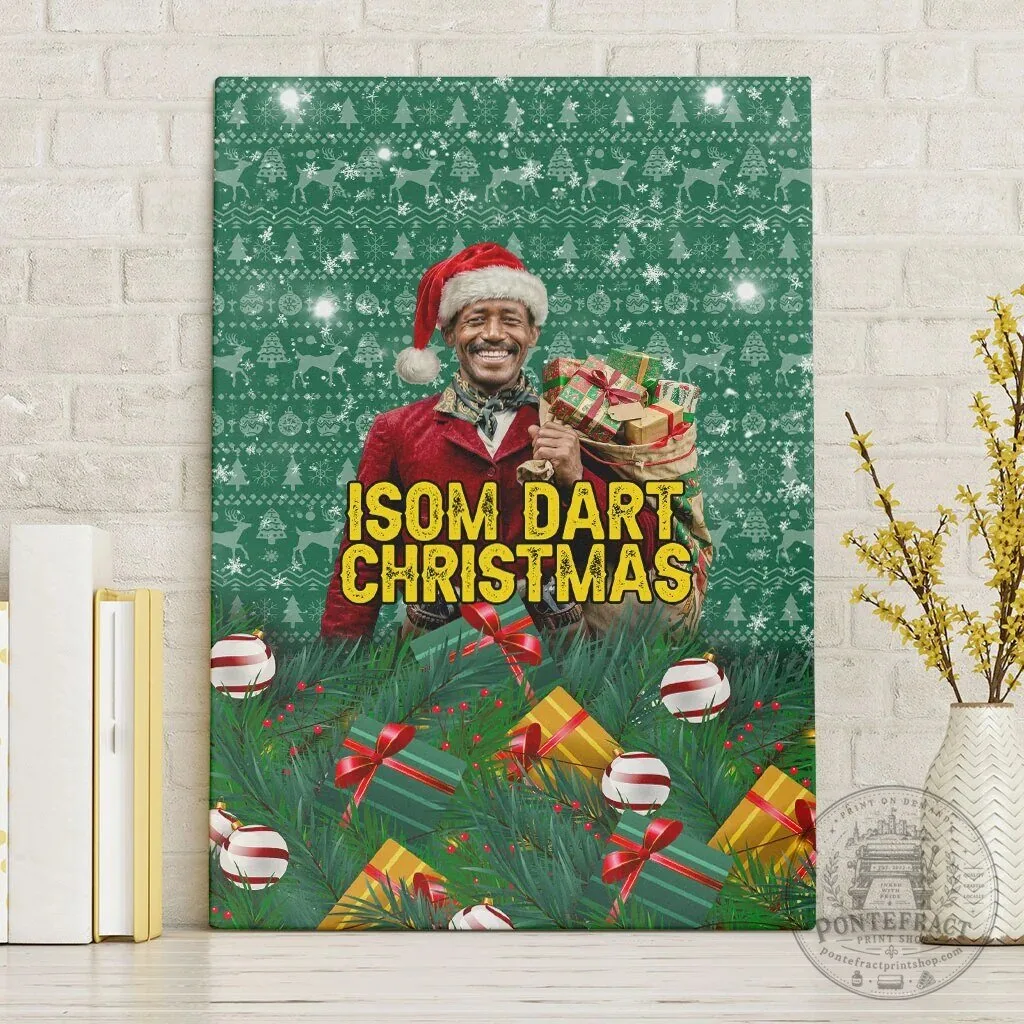 Isom Dart Christmas Holiday Western Cowboy Canvas Wall Art