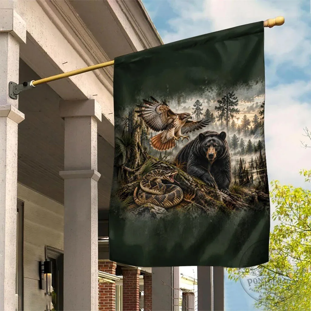 Choctaw Nation Land Of The Free Native American Wildlife Garden Flag