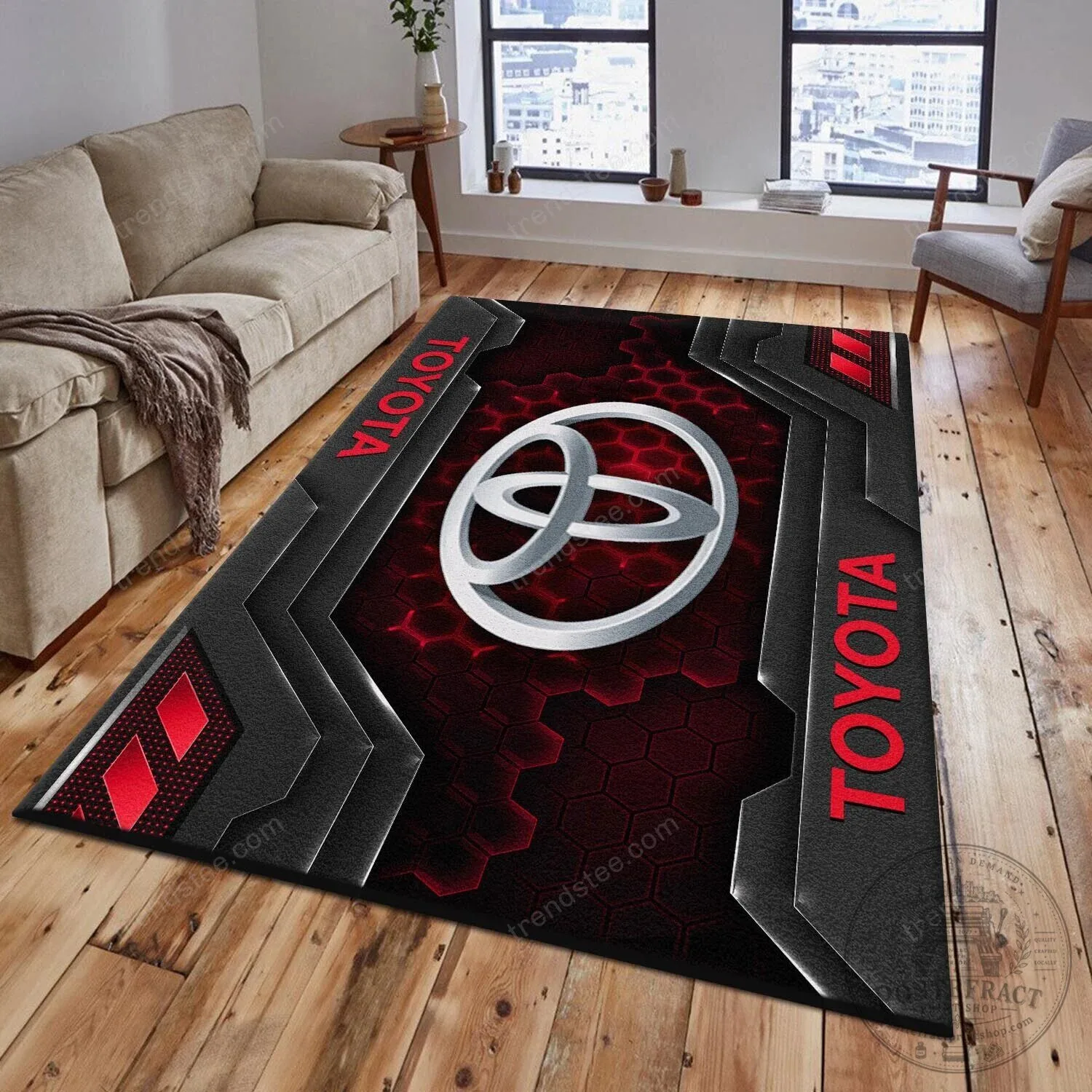 Toyota Car Logo Design Personalized Welcome Doormat Floor Mat