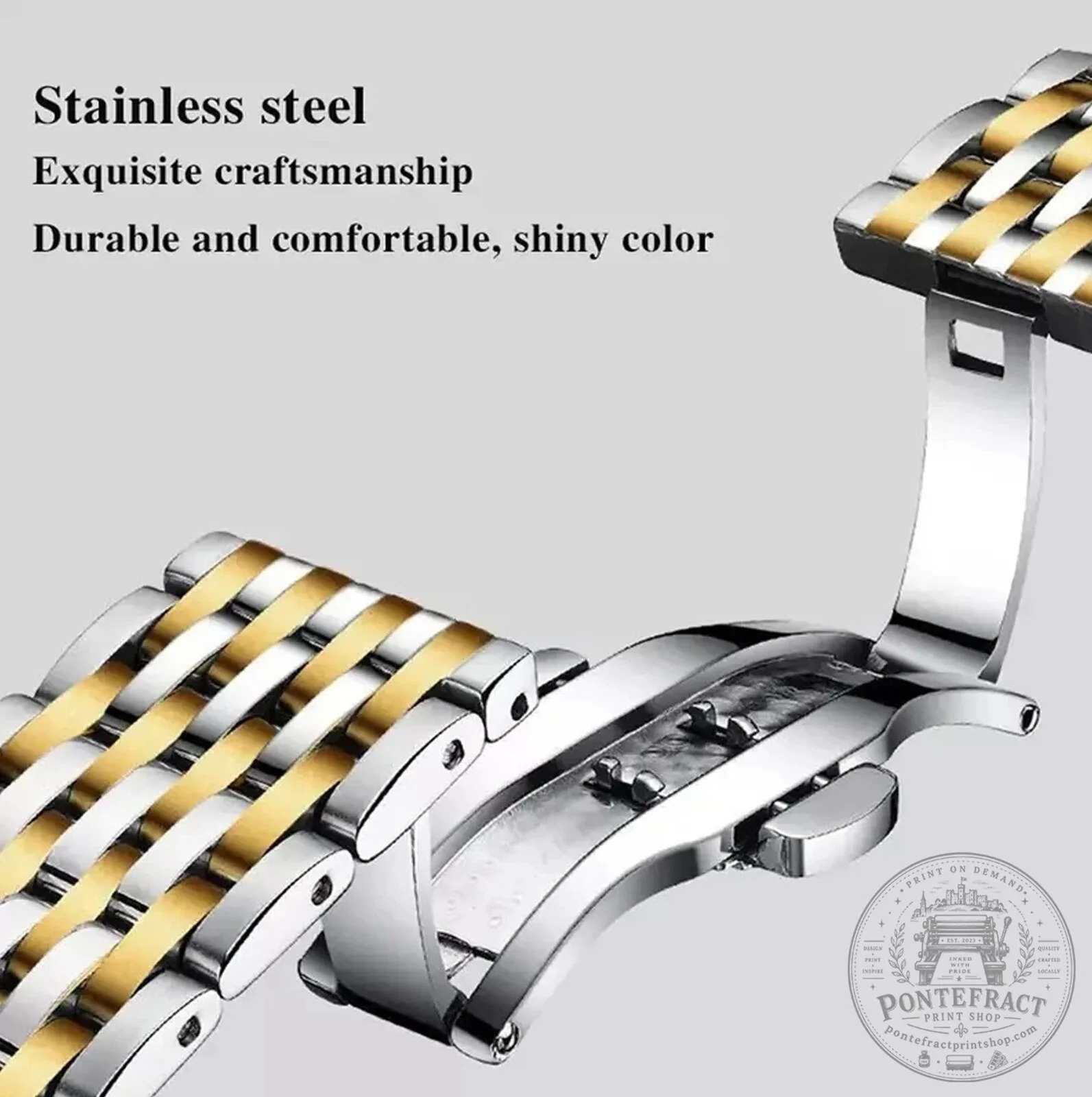 Cadillac Custom Name Gold and Silver Stainless Steel Watch 27 Cadillac Custom Name Gold and Silver Stainless Steel Watch