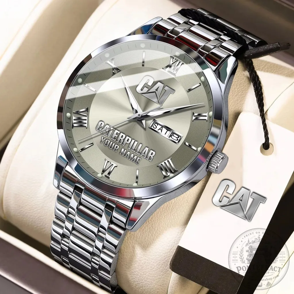 Caterpillar Custom Name Silver Stainless Steel Men's Watch Caterpillar Custom Name Silver Stainless Steel Men's Watch