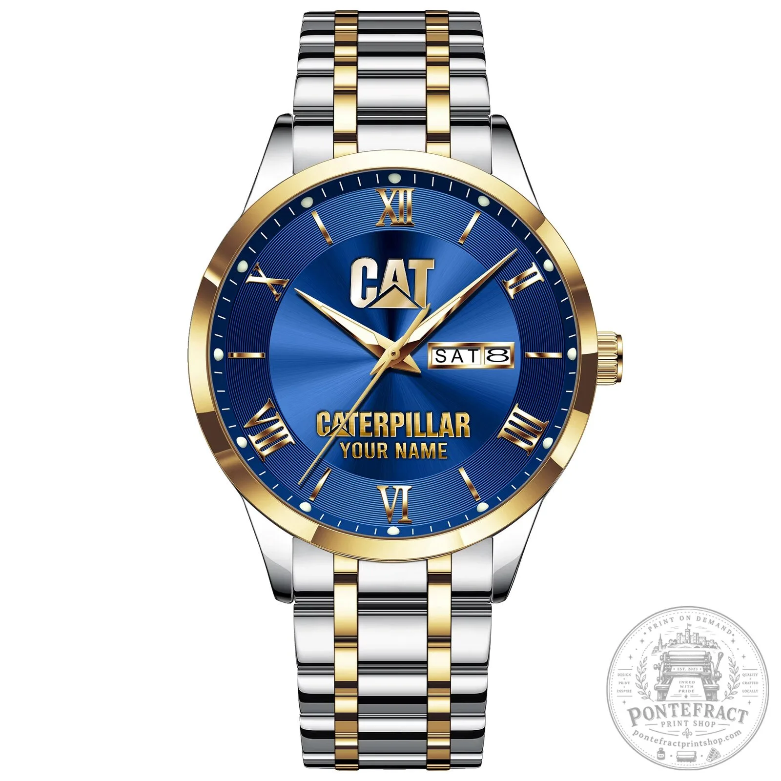 Caterpillar Custom Name Silver Stainless Steel Men's Watch 27 Caterpillar Custom Name Silver Stainless Steel Men