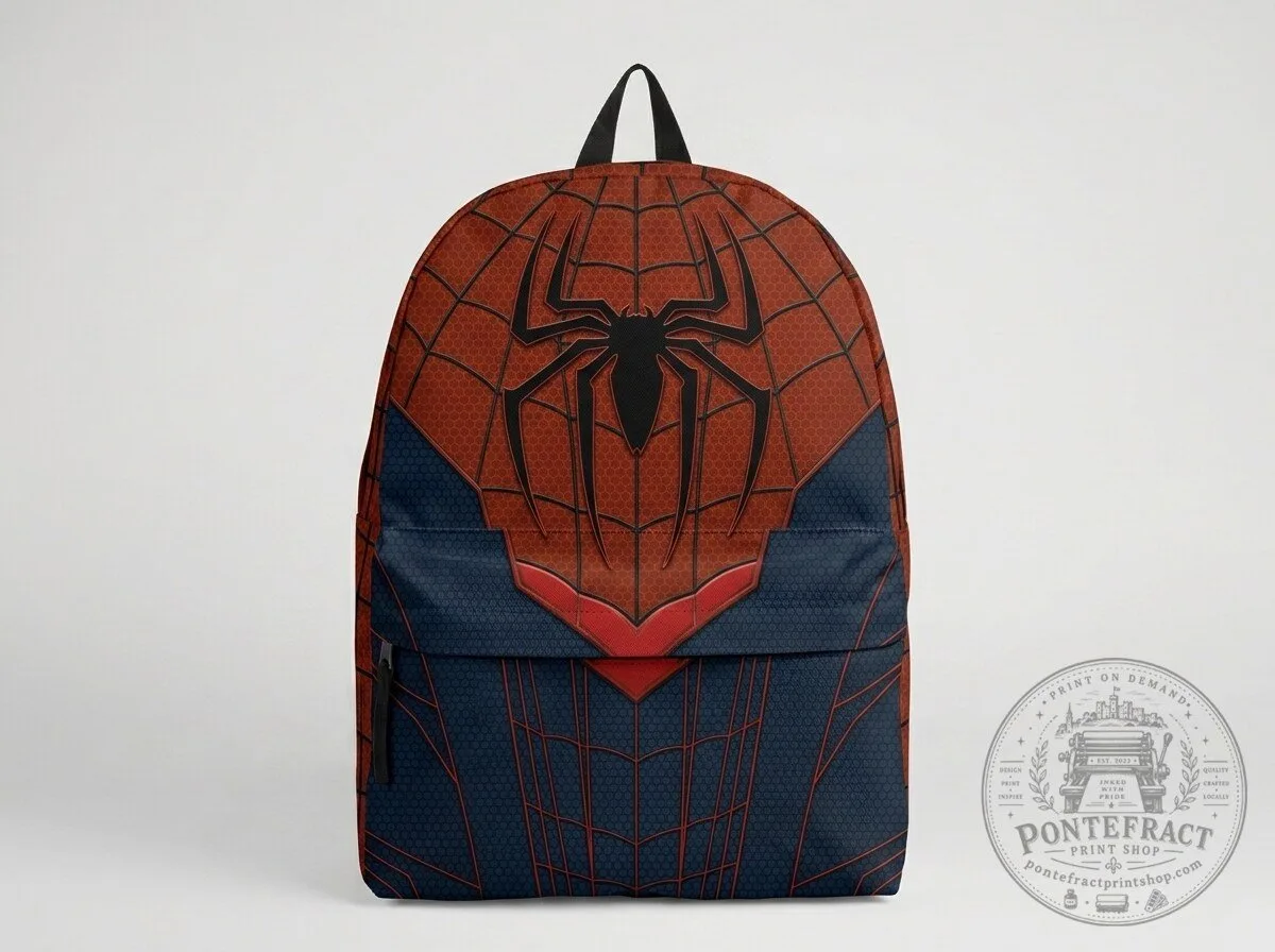The Amazing Spider-Man Suit Design Red and Blue Backpack