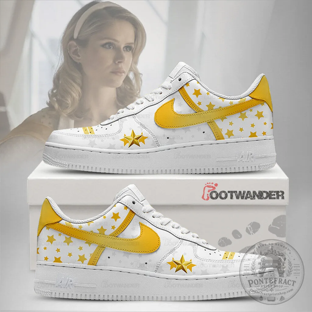 The Boys Starlight Gold Star Pattern Custom Sneakers