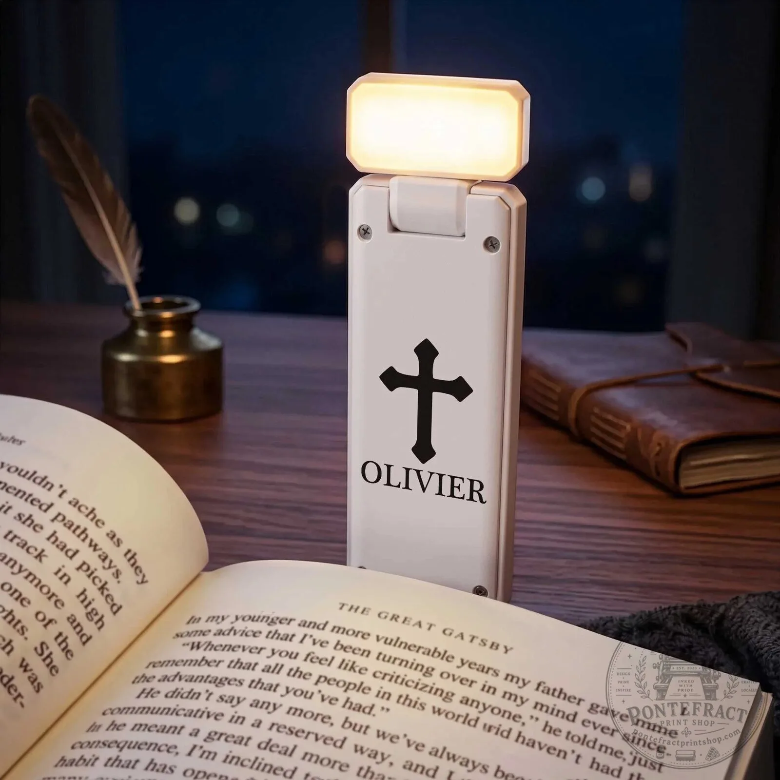 Personalized Book Dragon Reading Light, Custom Name Book Lover Clip-On Lamp 11 Personalized Book Dragon Reading Light, Custom Name Book Lover Clip-On Lamp