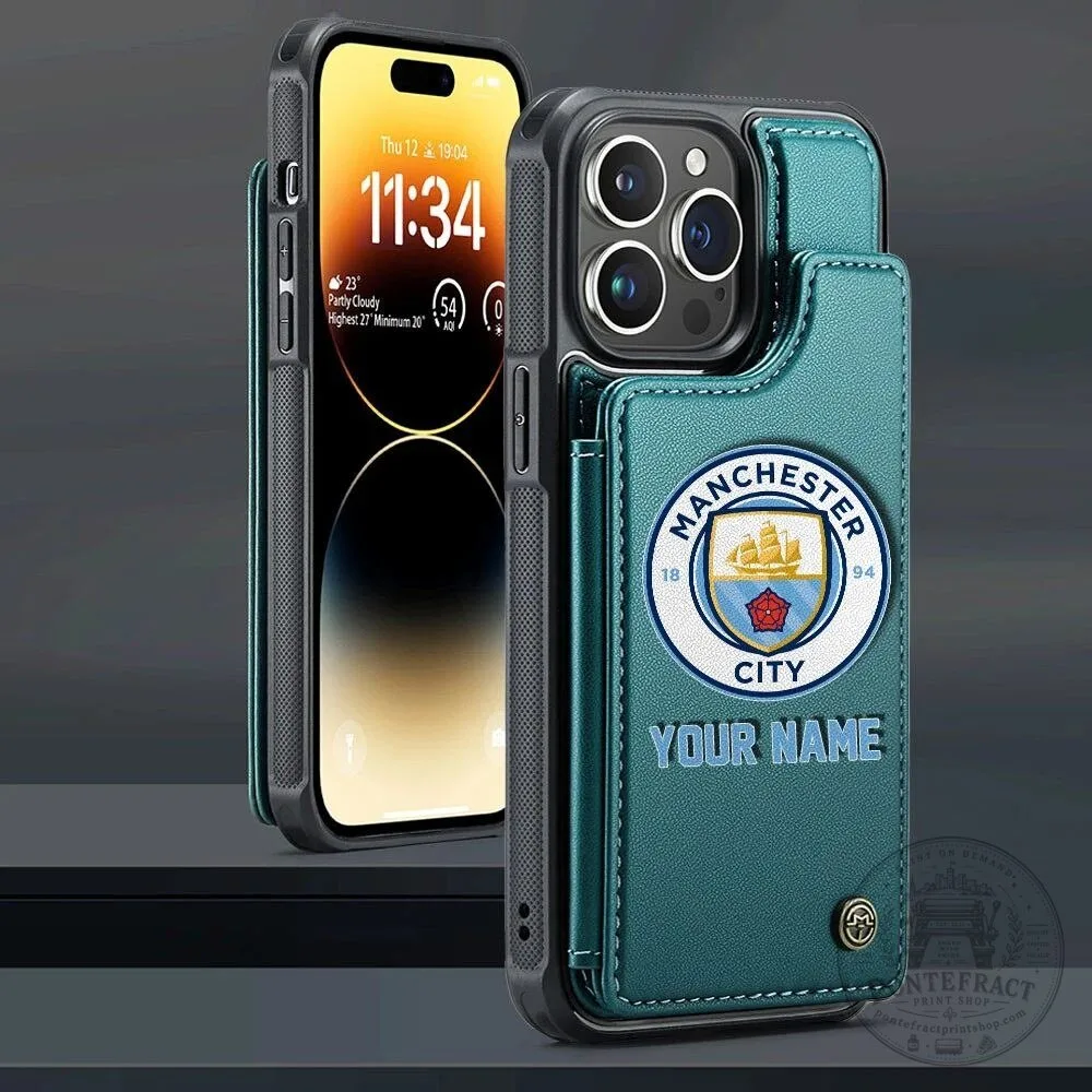 Manchester City Personalized Name Leather Flip Wallet Phone Case 15 Manchester City Personalized Name Leather Flip Wallet Phone Case