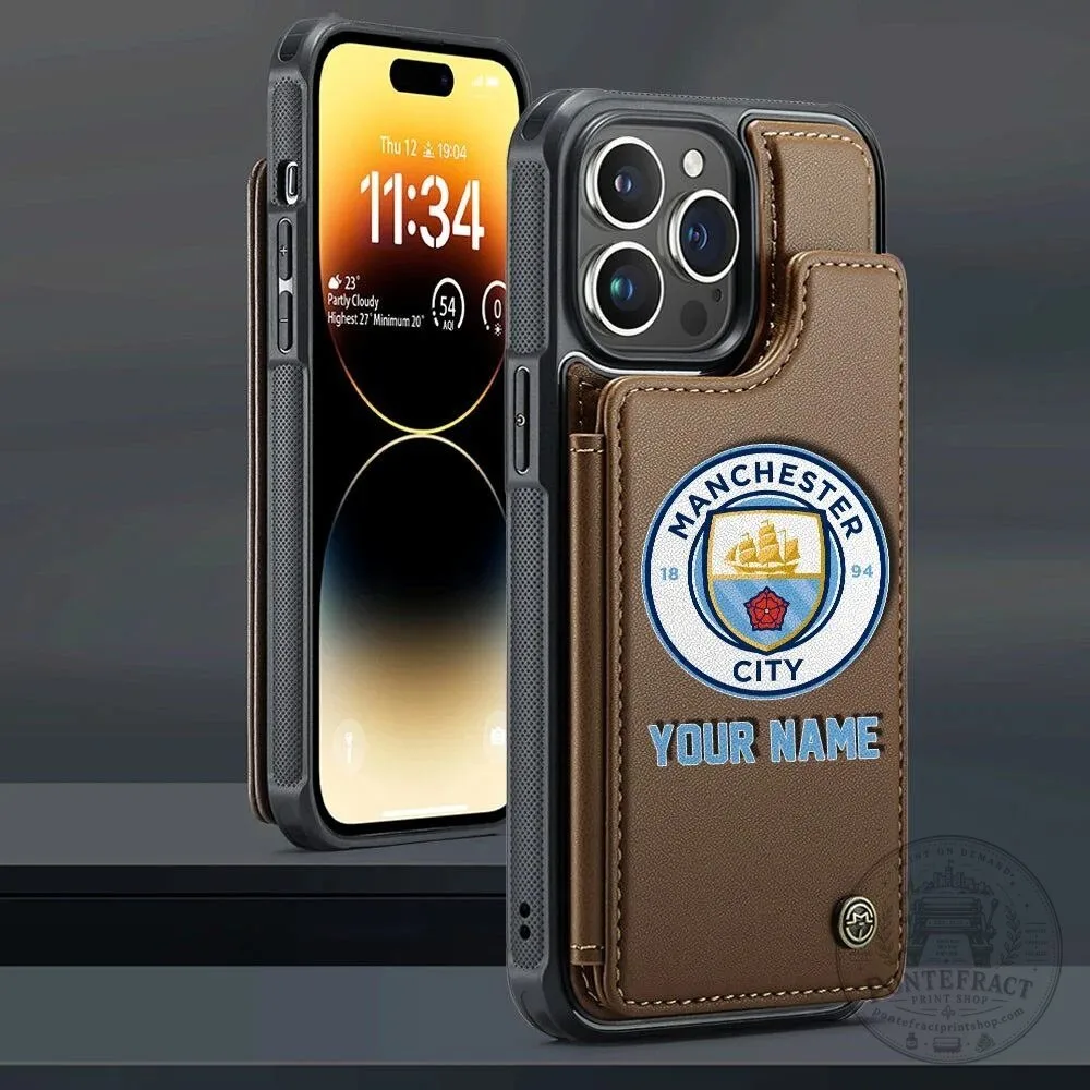 Manchester City Personalized Name Leather Flip Wallet Phone Case 16 Manchester City Personalized Name Leather Flip Wallet Phone Case