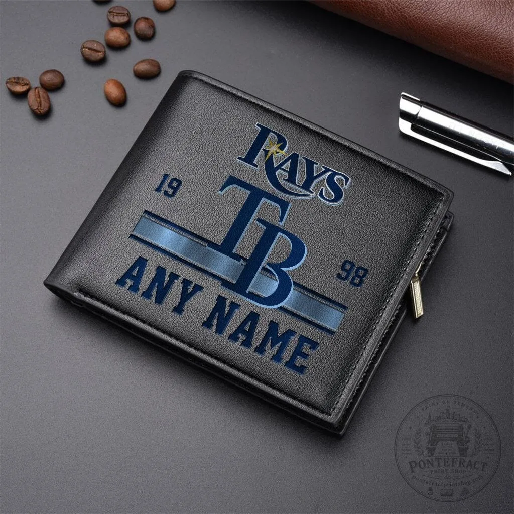 Tampa Bay Rays Personalized Name Leather Wallet, Custom Baseball Team Fan Gift 6 Tampa Bay Rays Personalized Name Leather Wallet, Custom Baseball Team Fan Gift