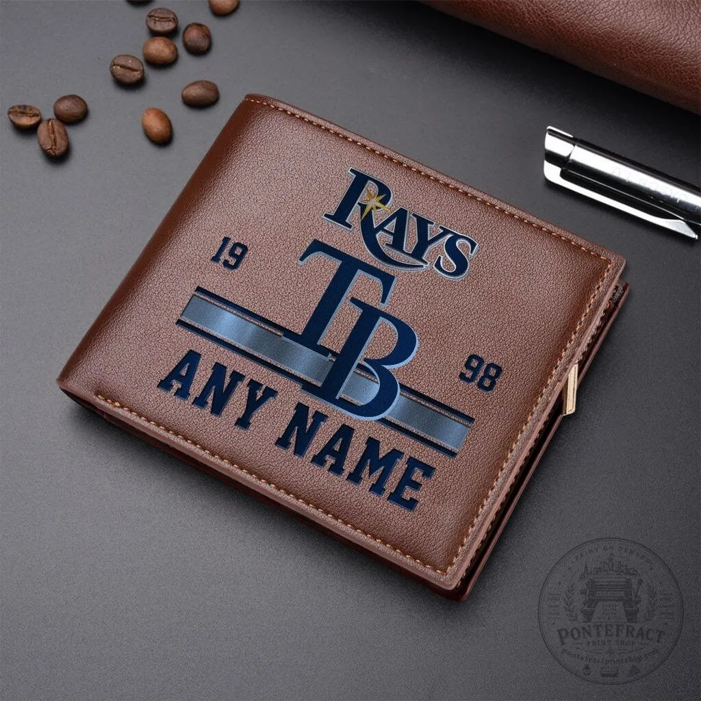 Tampa Bay Rays Personalized Name Leather Wallet, Custom Baseball Team Fan Gift 7 Tampa Bay Rays Personalized Name Leather Wallet, Custom Baseball Team Fan Gift