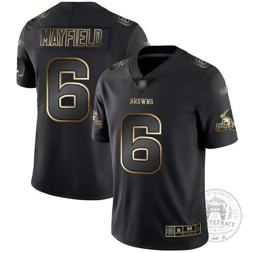 Baker Mayfield Cleveland Browns Black Gold Football Jersey