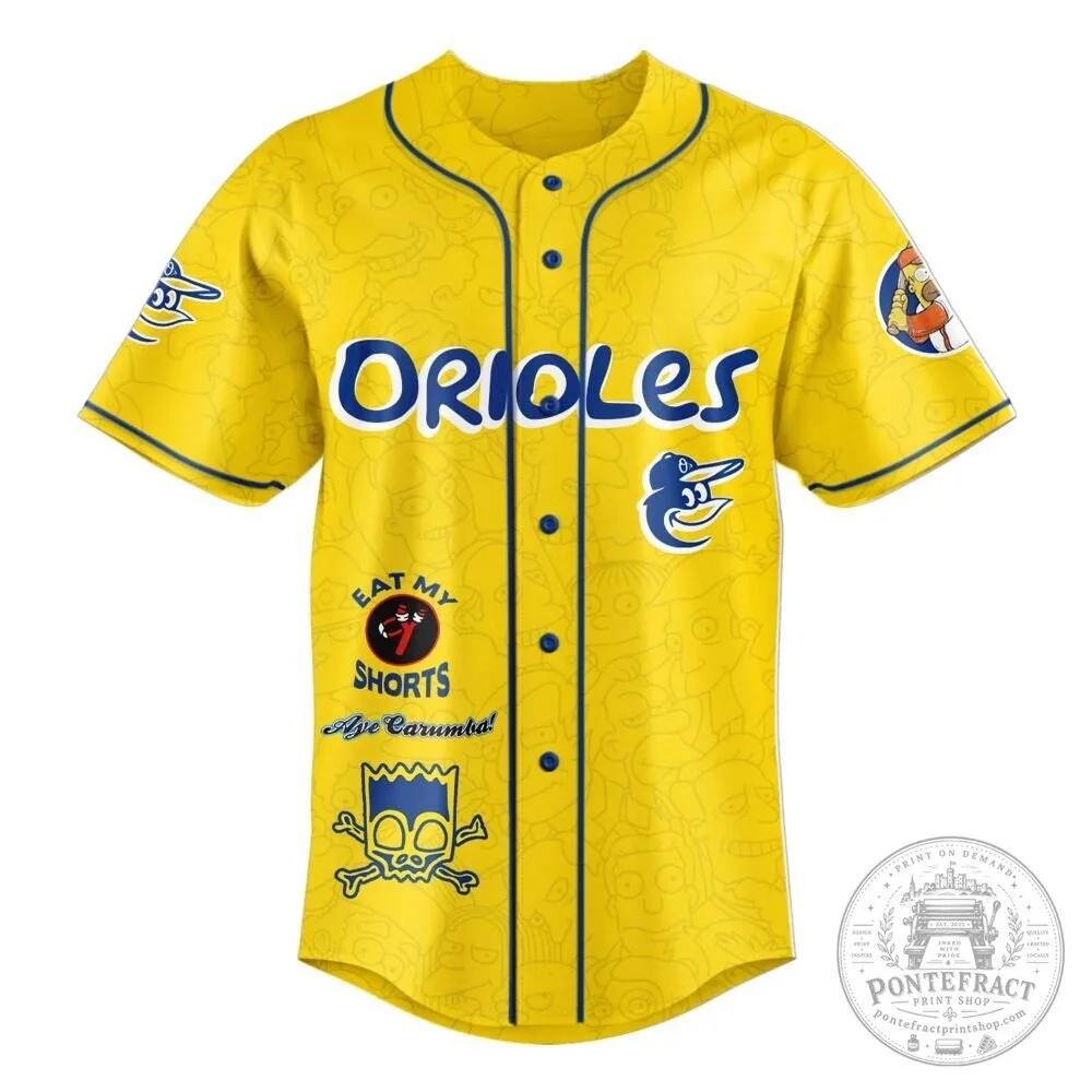Baltimore Orioles The Simpsons Homer Simpson Baseball Jersey 8 Baltimore Orioles The Simpsons Homer Simpson Baseball Jersey
