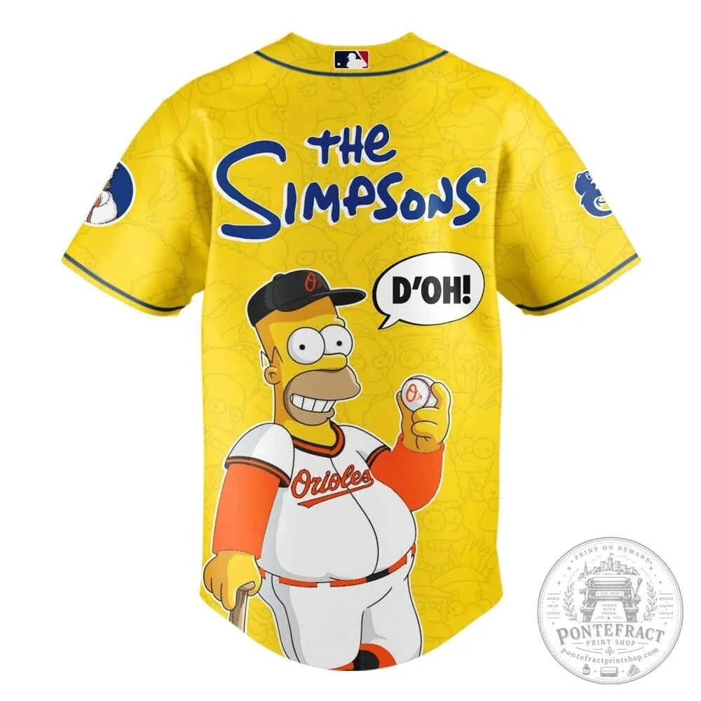 Baltimore Orioles The Simpsons Homer Simpson Baseball Jersey 9 Baltimore Orioles The Simpsons Homer Simpson Baseball Jersey