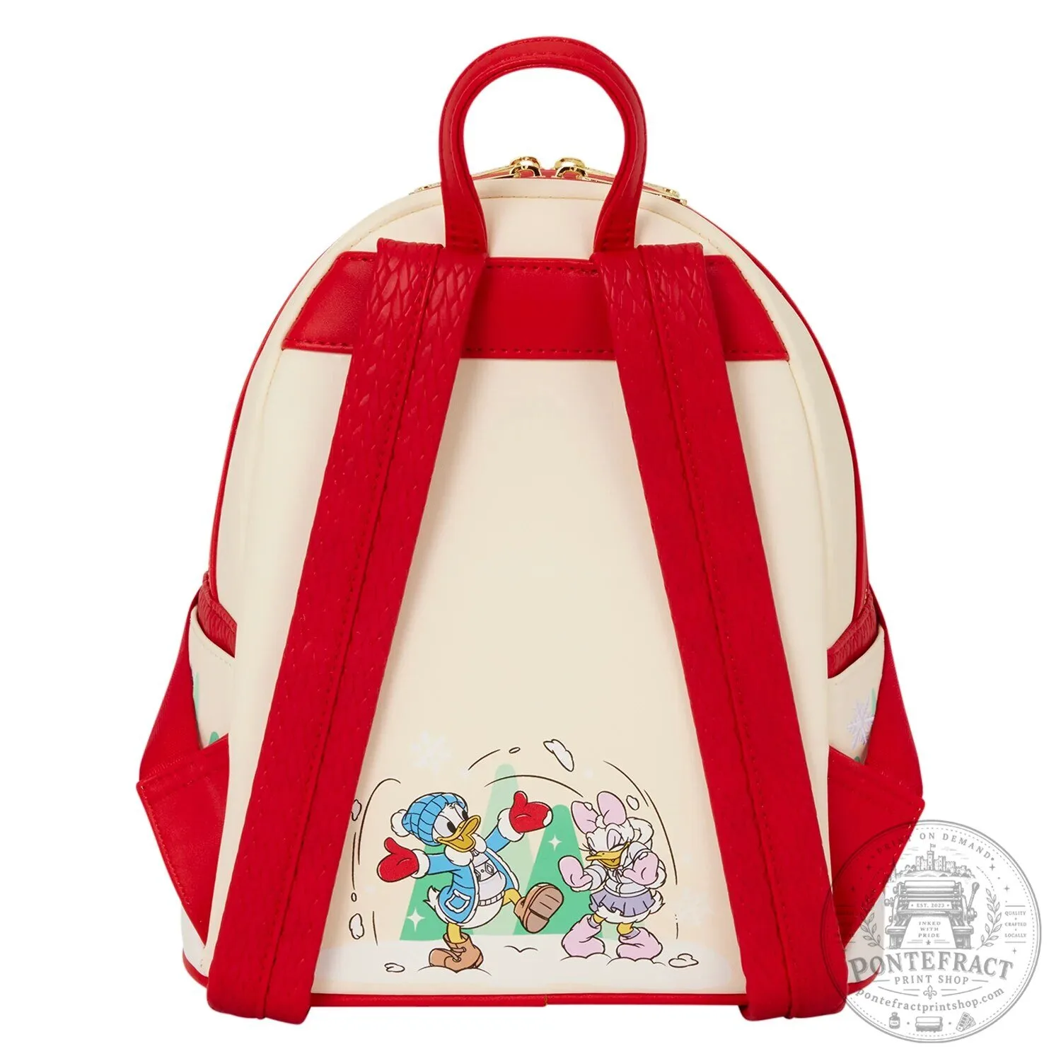 Disney Mickey and Minnie Mouse Ice Skating Christmas Mini Backpack 15 Disney Mickey and Minnie Mouse Ice Skating Christmas Mini Backpack