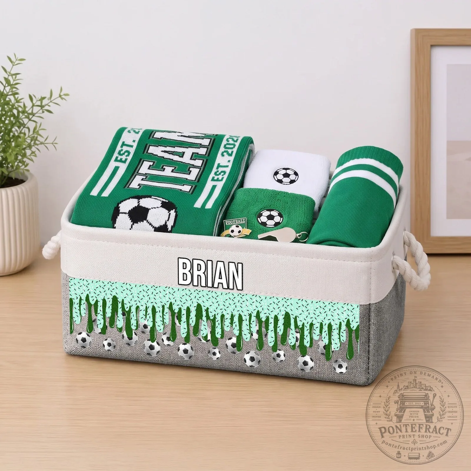 Personalized Sports Theme Drip Design Storage Basket 12 Personalized Sports Theme Drip Design Storage Basket