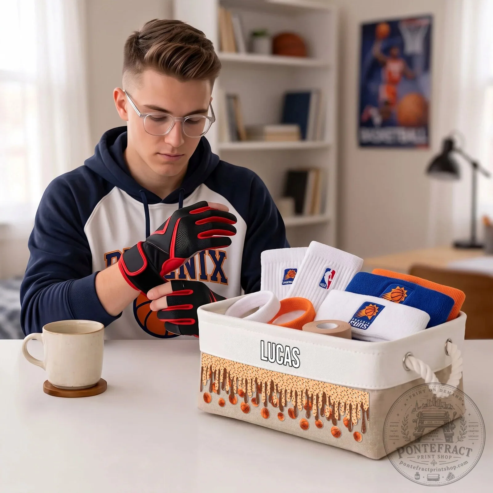 Personalized Sports Theme Drip Design Storage Basket 15 Personalized Sports Theme Drip Design Storage Basket
