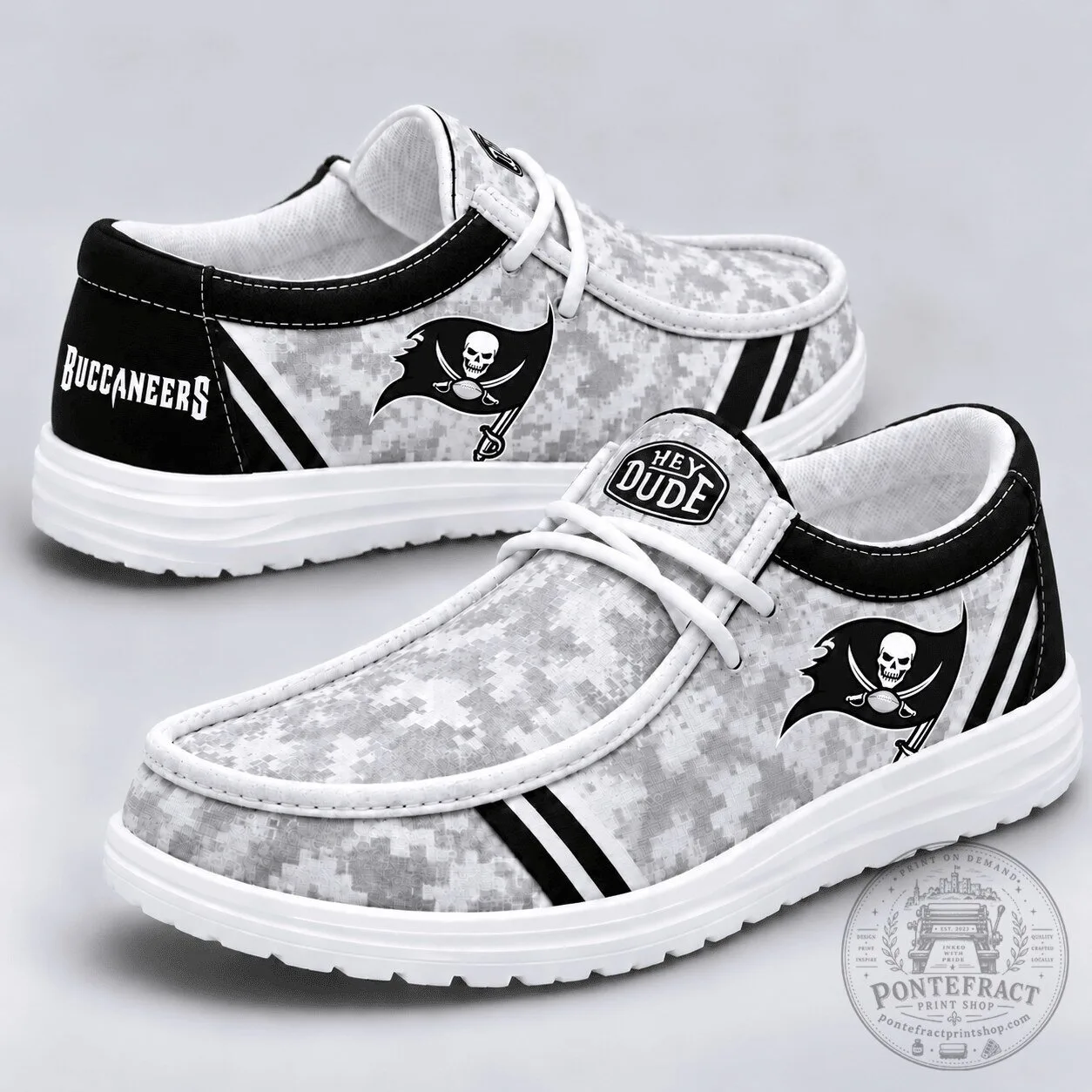 Tampa Bay Buccaneers NFL Team Logo Digital Camouflage Loafer Shoes 1 Tampa Bay Buccaneers NFL Team Logo Digital Camouflage Loafer Shoes