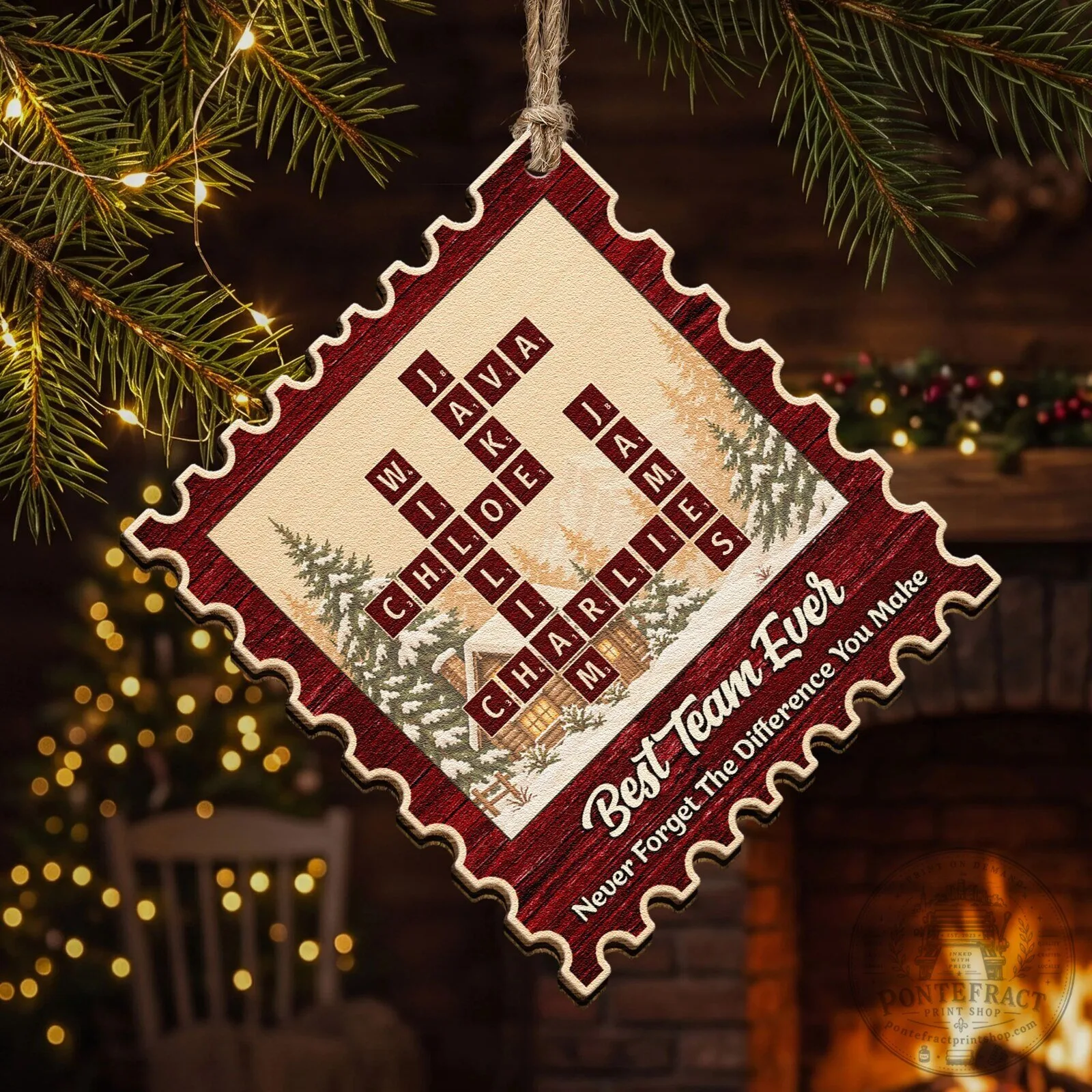 Personalized Team Name Crossword Puzzle Christmas Tree Ornament 10 Personalized Team Name Crossword Puzzle Christmas Tree Ornament