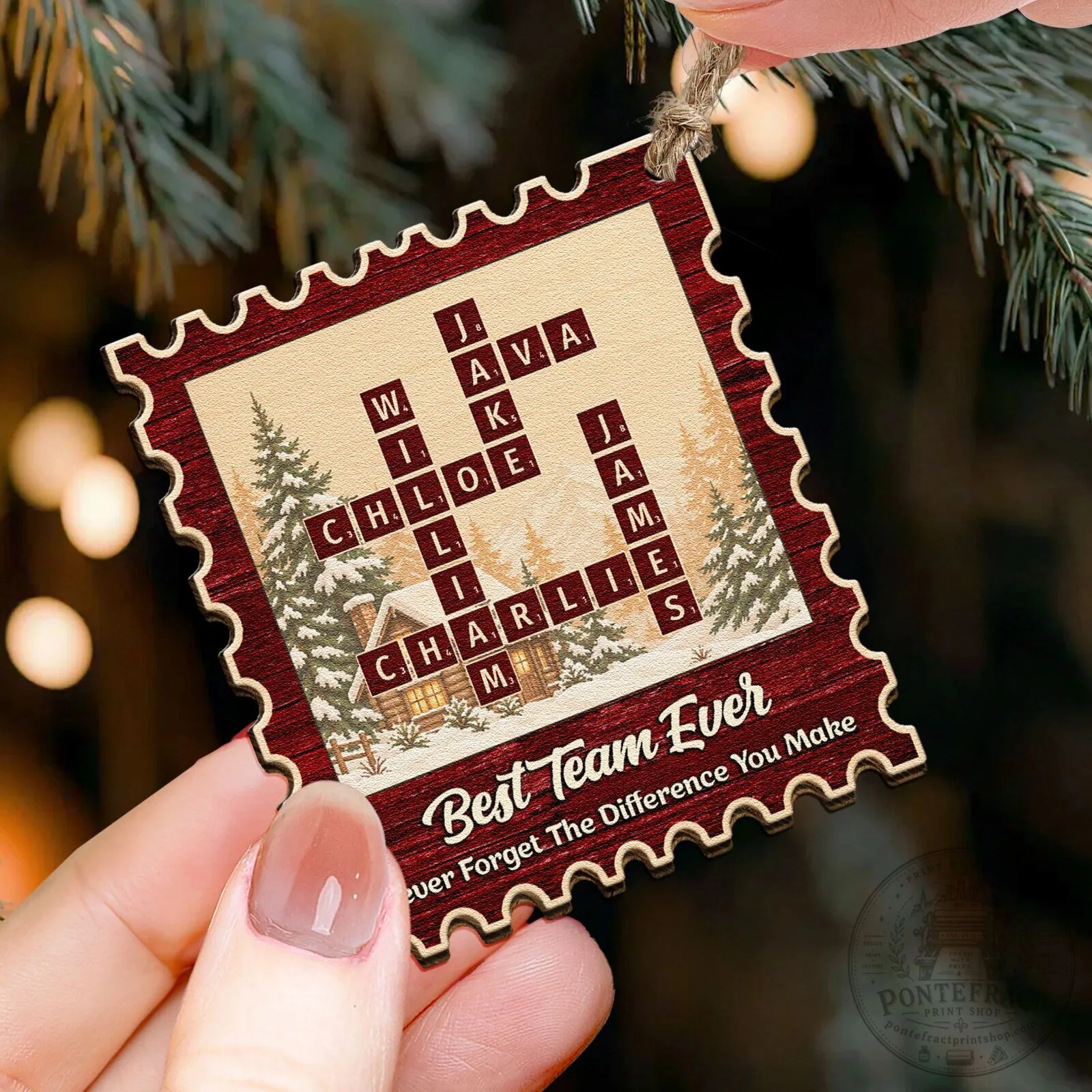 Personalized Team Name Crossword Puzzle Christmas Tree Ornament 11 Personalized Team Name Crossword Puzzle Christmas Tree Ornament