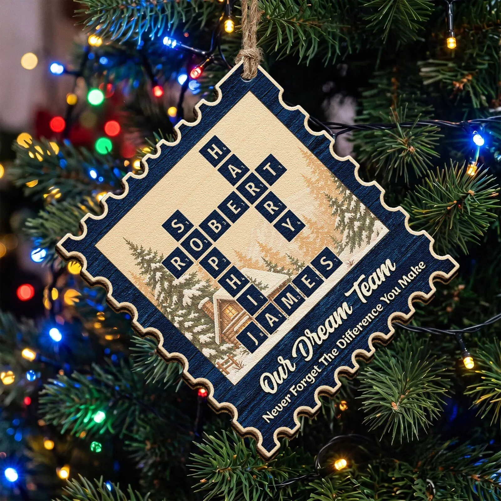 Personalized Team Name Crossword Puzzle Christmas Tree Ornament 12 Personalized Team Name Crossword Puzzle Christmas Tree Ornament