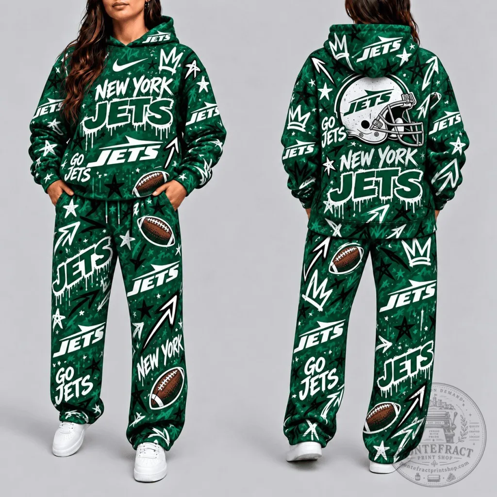 New York Jets Graffiti Style Football Hoodie New York Jets Graffiti Style Football Hoodie