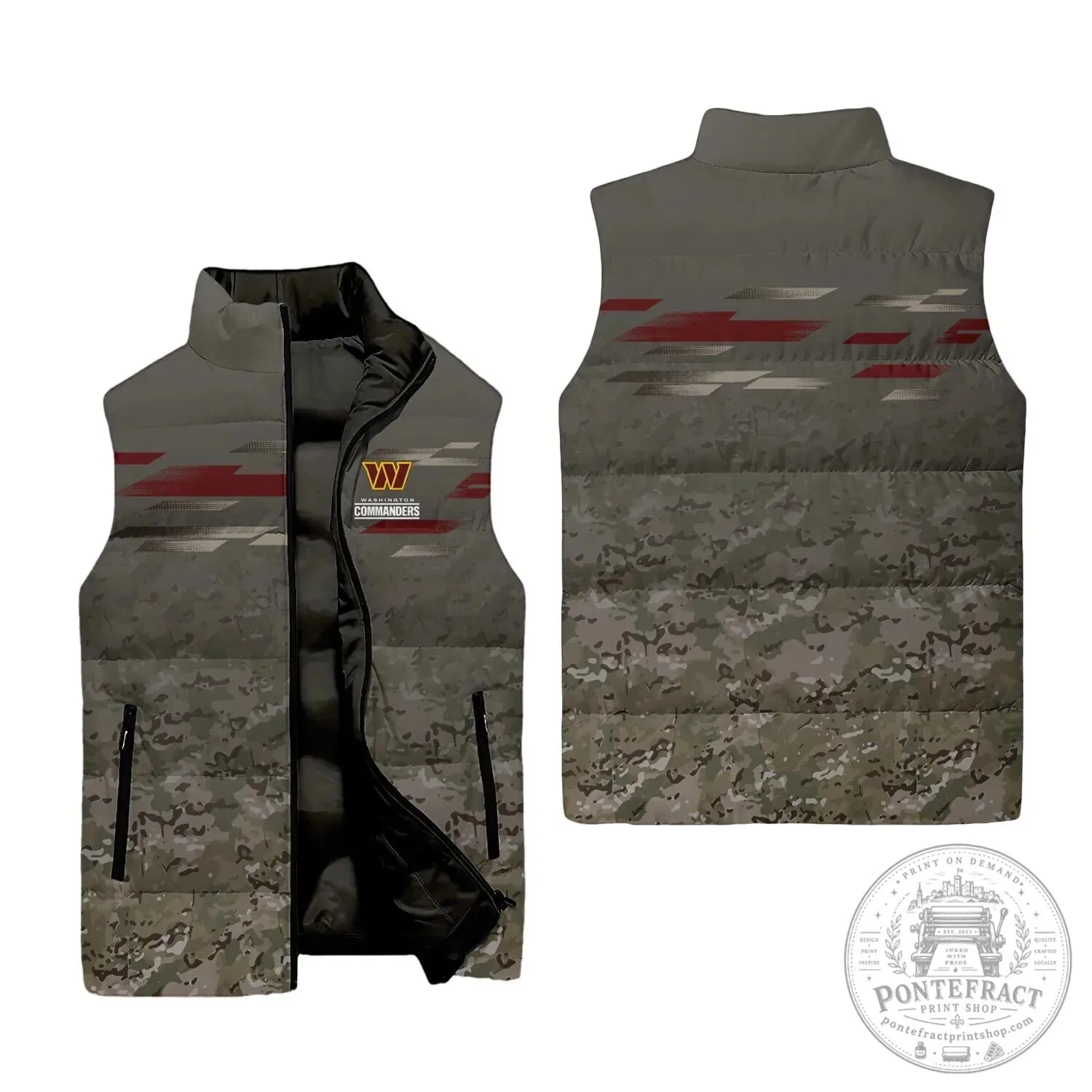 Camouflage Sleeveless Puffer Jacket for Salute To Service by Washington Commanders