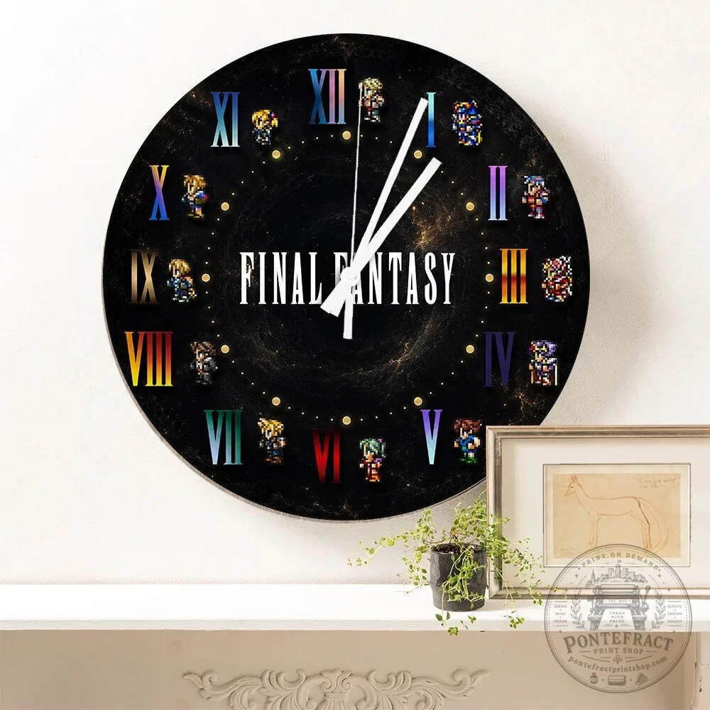 Final Fantasy Video Game Characters Wall Clock